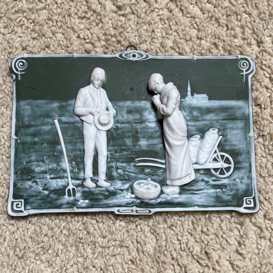 Porseleinen wandplaquette, Antiek en Kunst, Antiek | Porselein, Ophalen of Verzenden