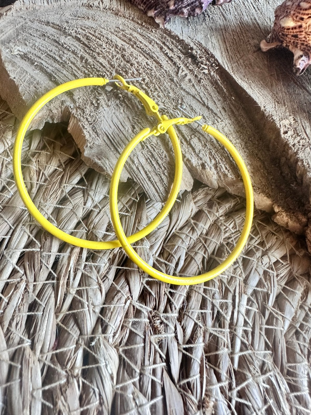 Boho oorbellen / geel / creolen / nieuw, Ophalen of Verzenden, Nieuw
