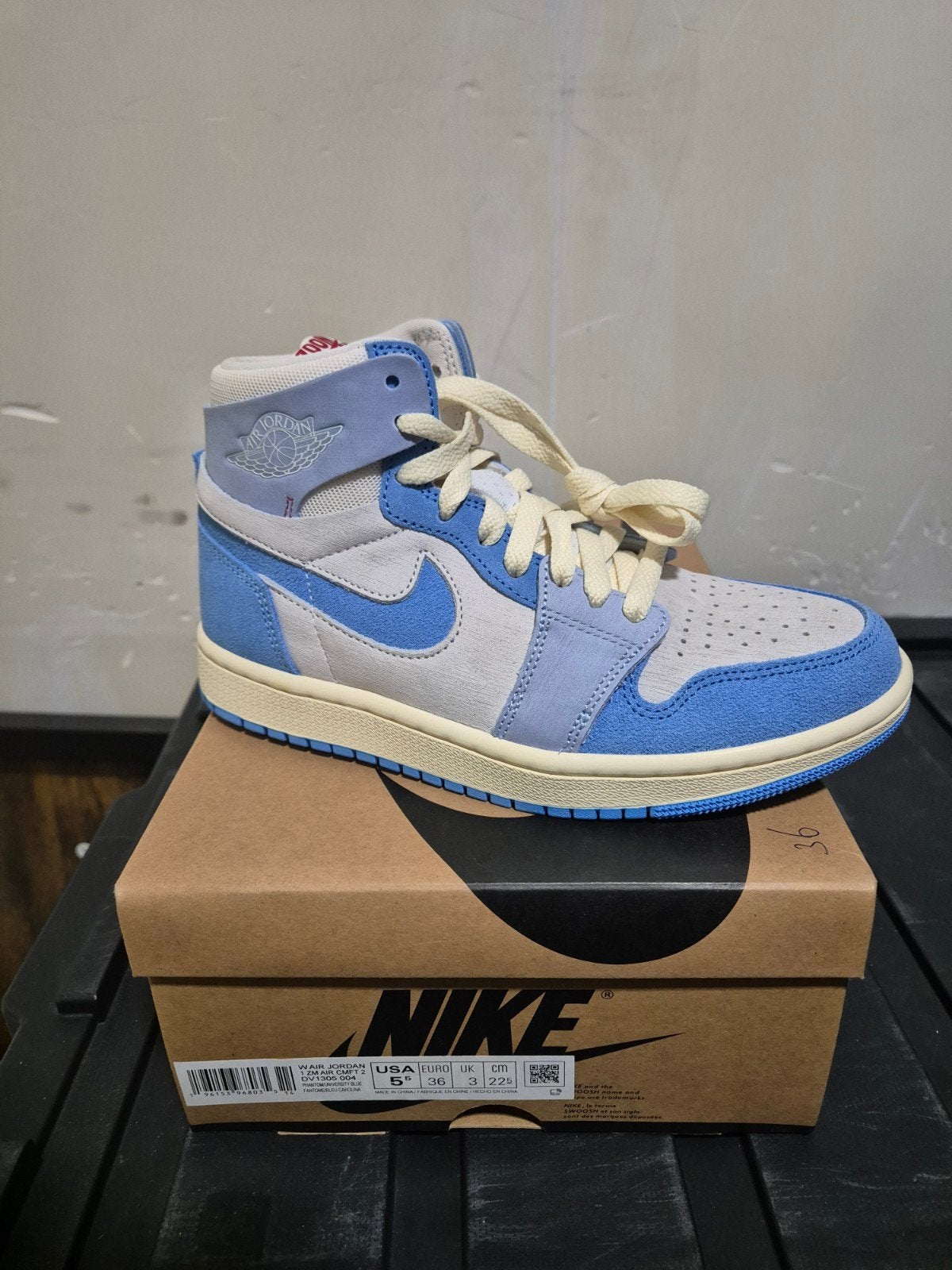 Nike Air Jordan 1 Zoom CMFT 2 - Phantom/University Blue, Blauw, Nike, Nieuw, Ophalen of Verzenden