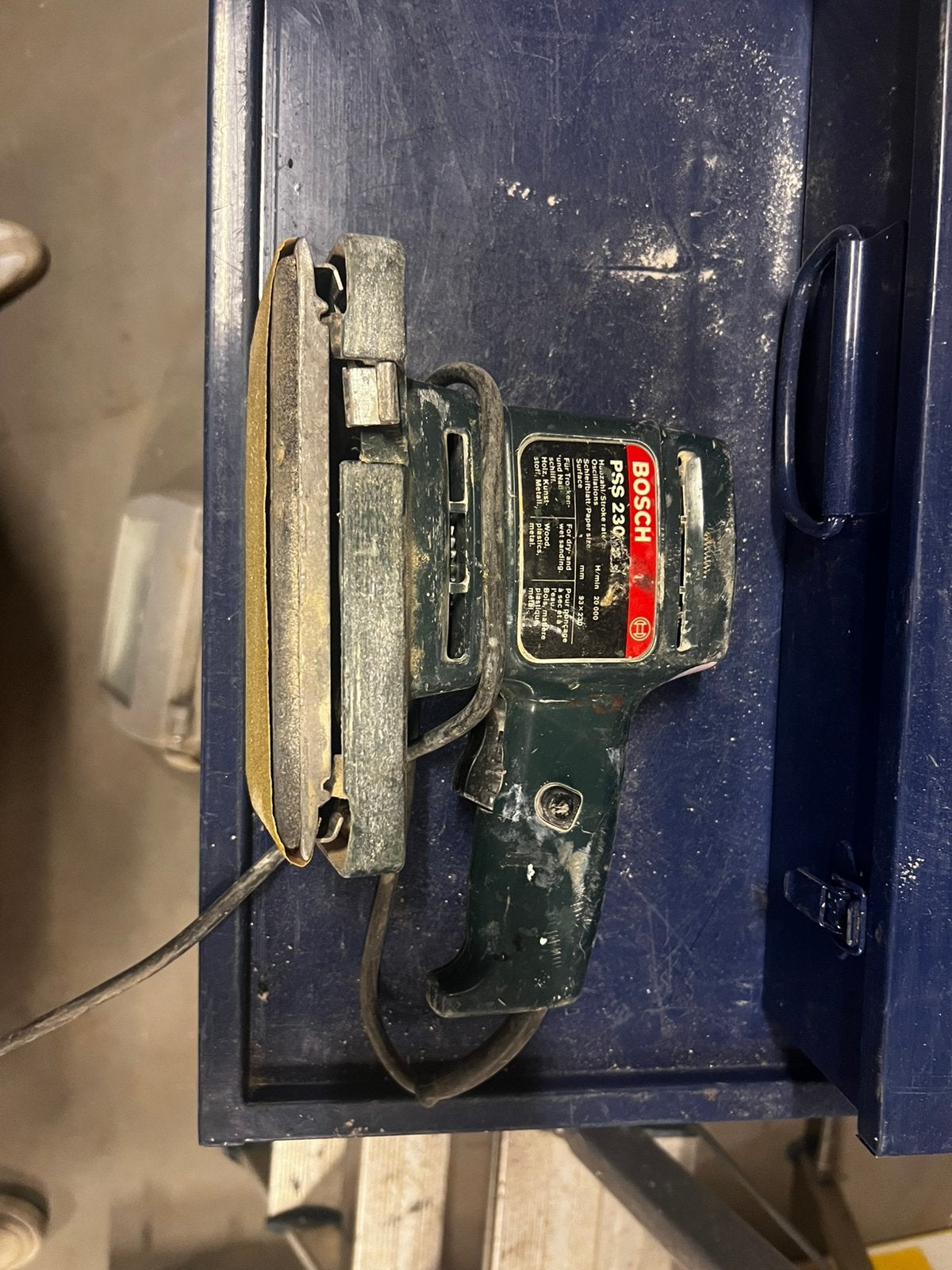 Bosch schuurmachine, Doe-het-zelf en Verbouw, Gereedschap | Schuurmachines, Ophalen, Gebruikt, Minder dan 600 watt, Vlakschuurmachine
