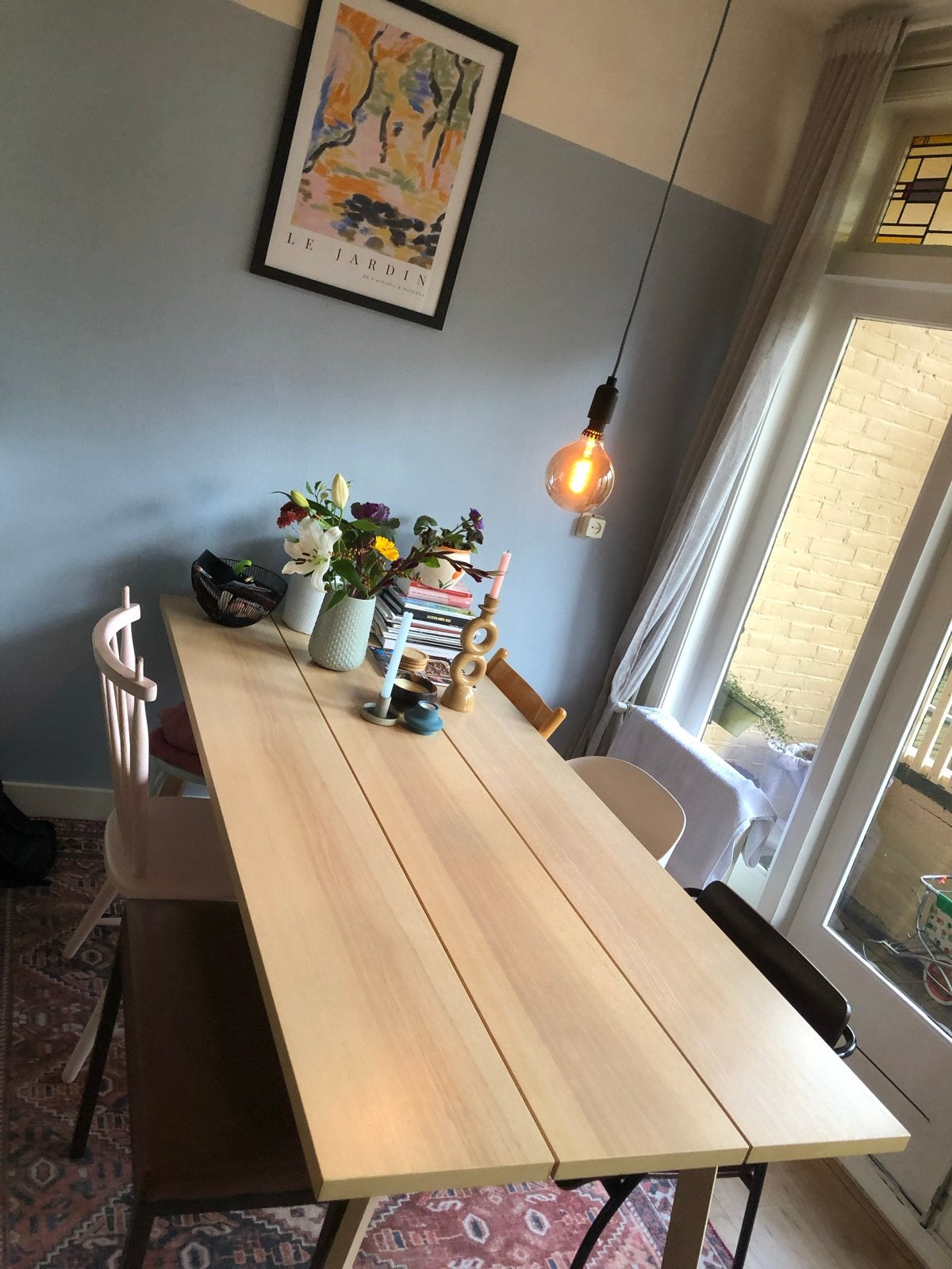 Ikea Ypperlig tafel - Eikenhout, Ophalen, Gebruikt, Eikenhout, 50 tot 100 cm