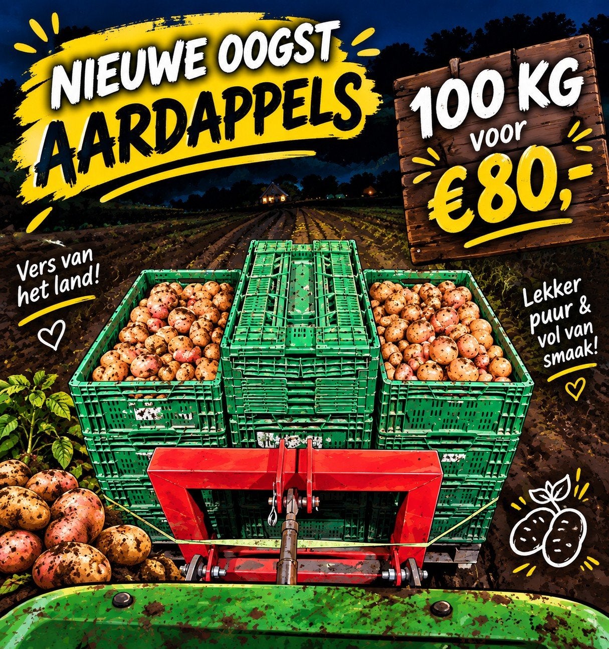 nieuwe oogst aardappels laura (alternatief biltstar), Diversen, Ophalen