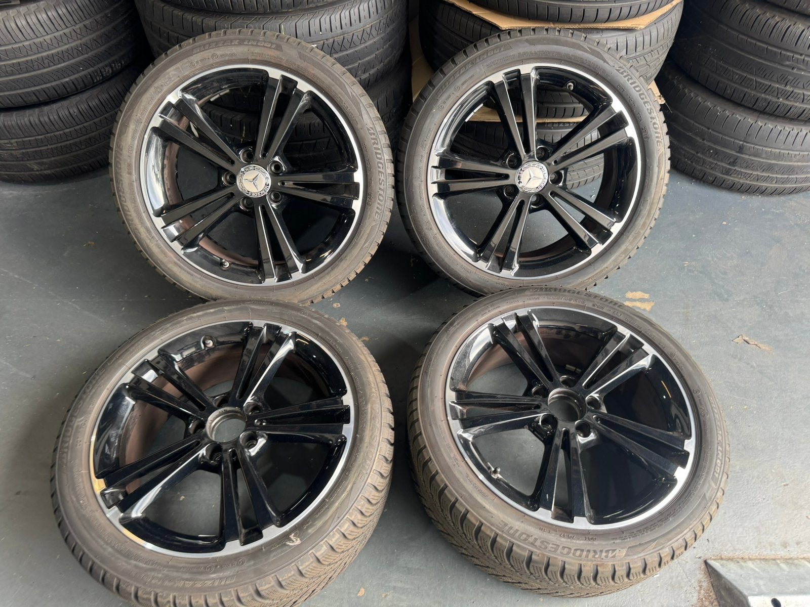 18” 5x112 Mercedes C Klasse W205 Velgen TPMS 225/45/18 Winte, 18 inch, Banden en Velgen, 225 mm, Winterbanden