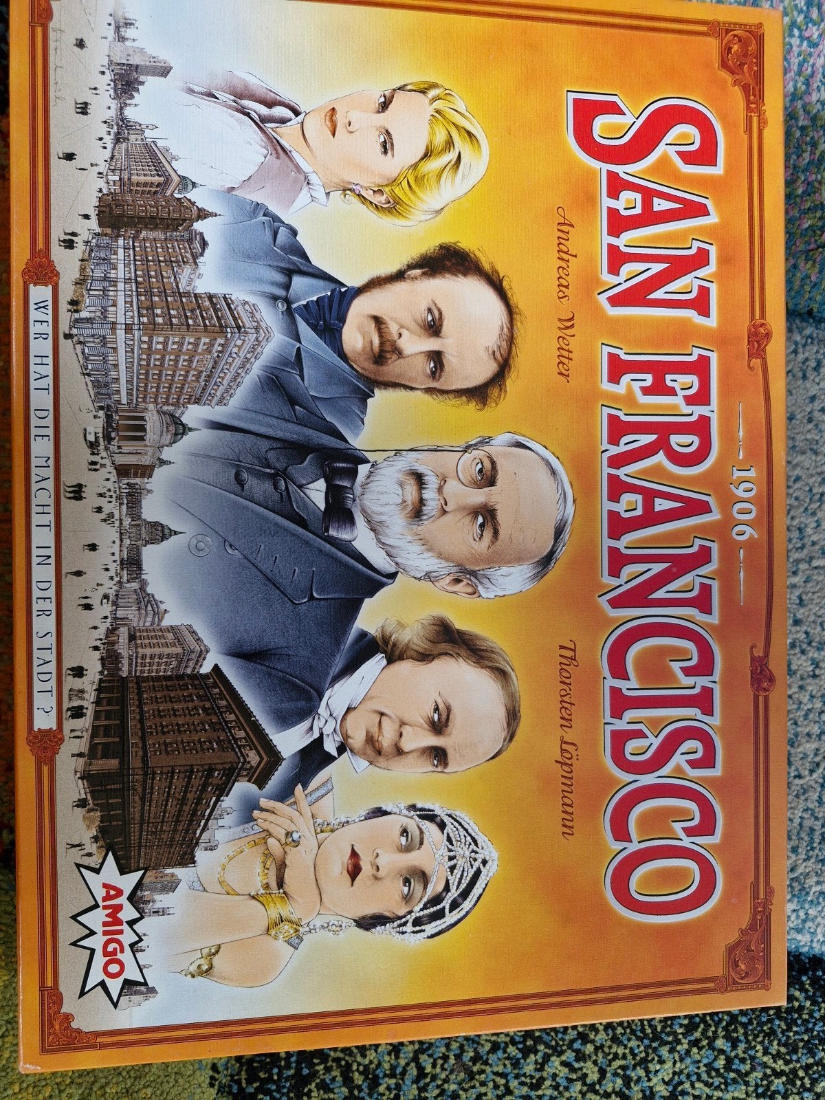 San Francisco 1906 - Strategisch bordspel van Amigo, Ophalen of Verzenden, Gebruikt, Amigo