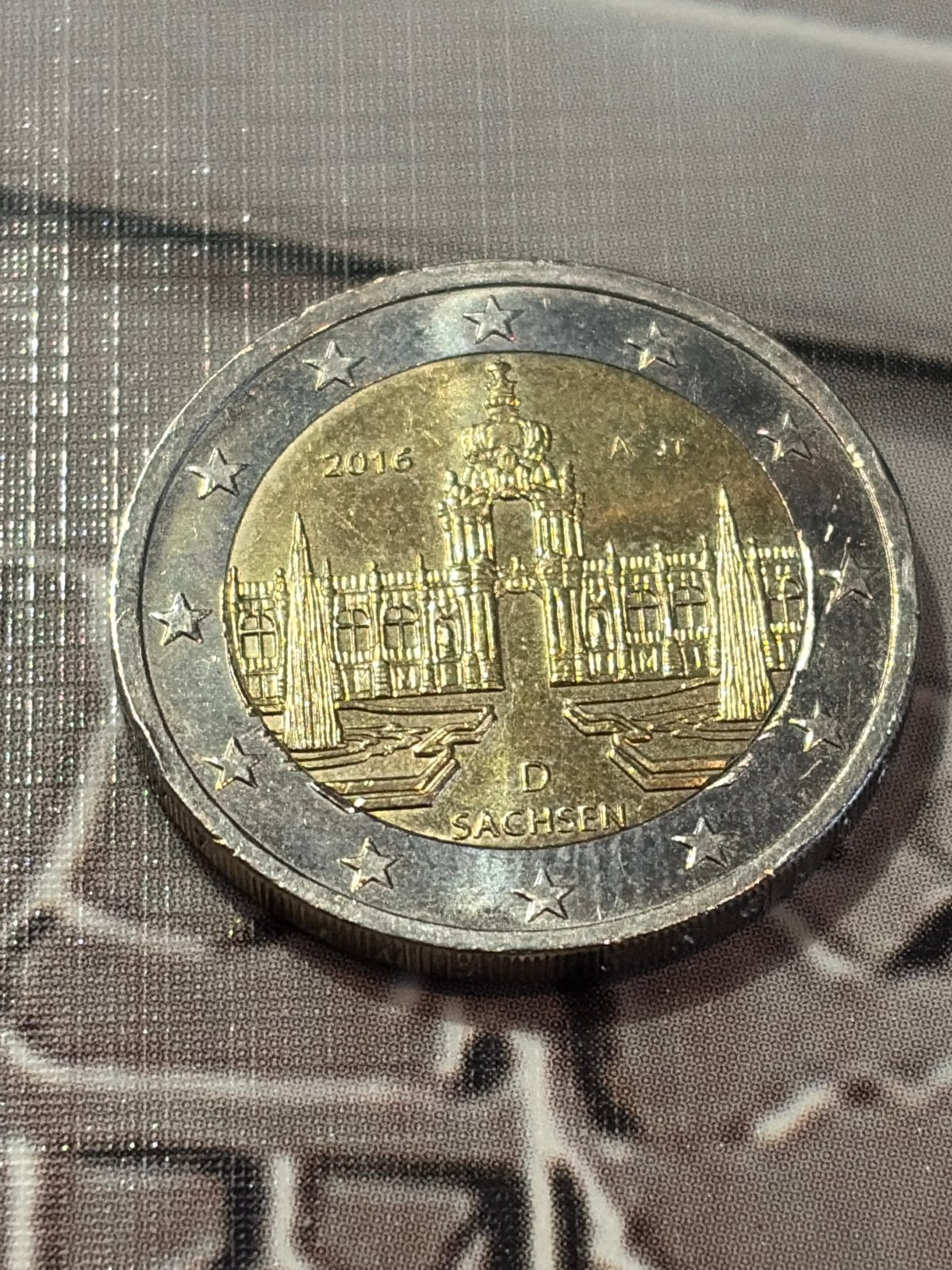 2 Euro munt Duitsland 2016 - Saksen (Dresden Zwinger), Postzegels en Munten, Munten | Europa | Euromunten, Ophalen of Verzenden
