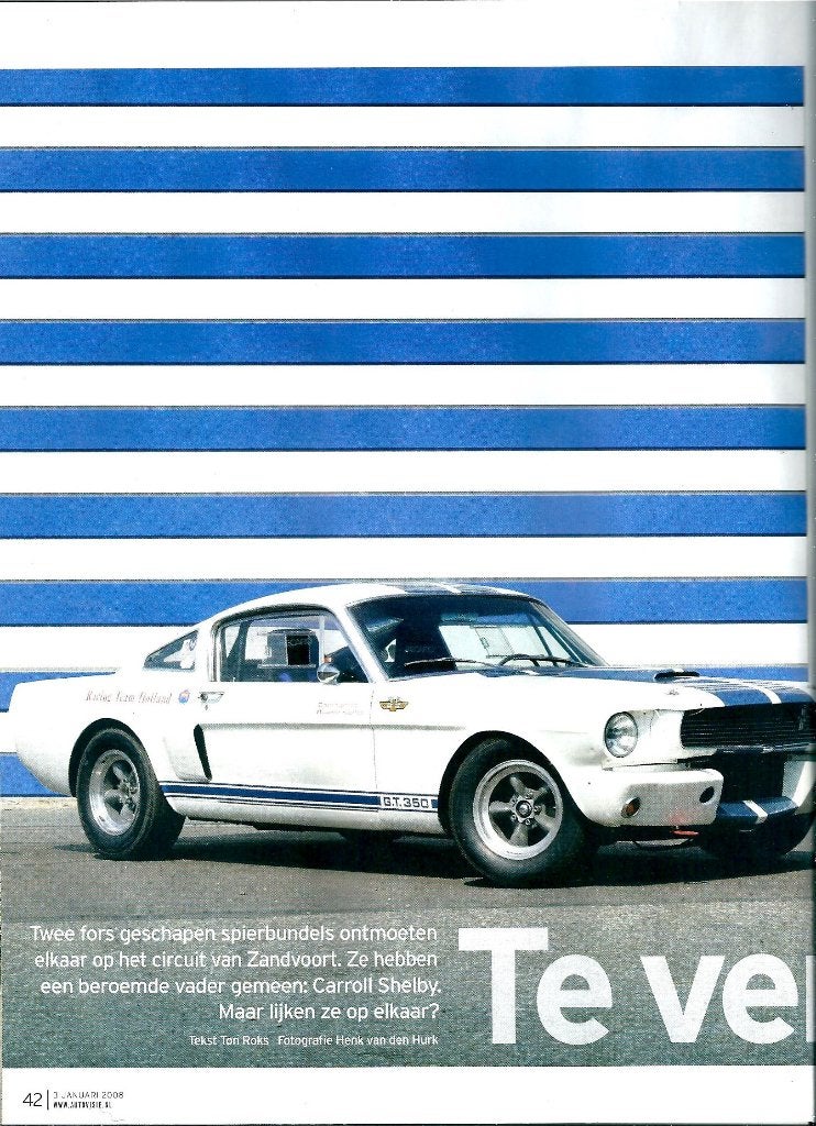 Autovisie reportage Ford Mustang GT 500 en Shelby GT 350, Ophalen of Verzenden, Gelezen, Ford