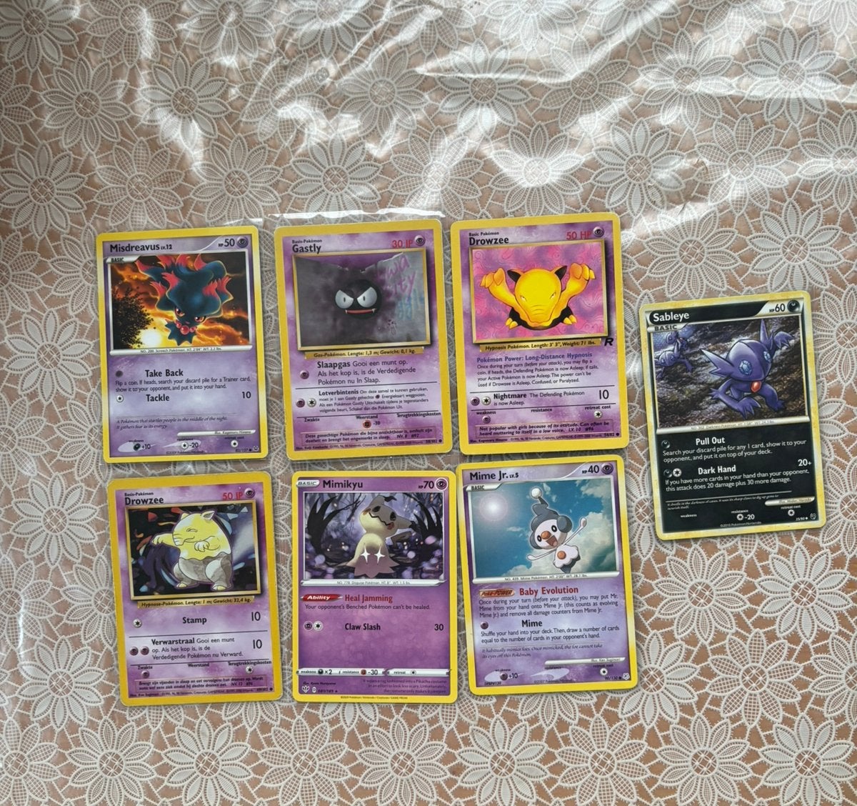Oude dark pokemon set, Ophalen of Verzenden, Zo goed als nieuw, Meerdere kaarten