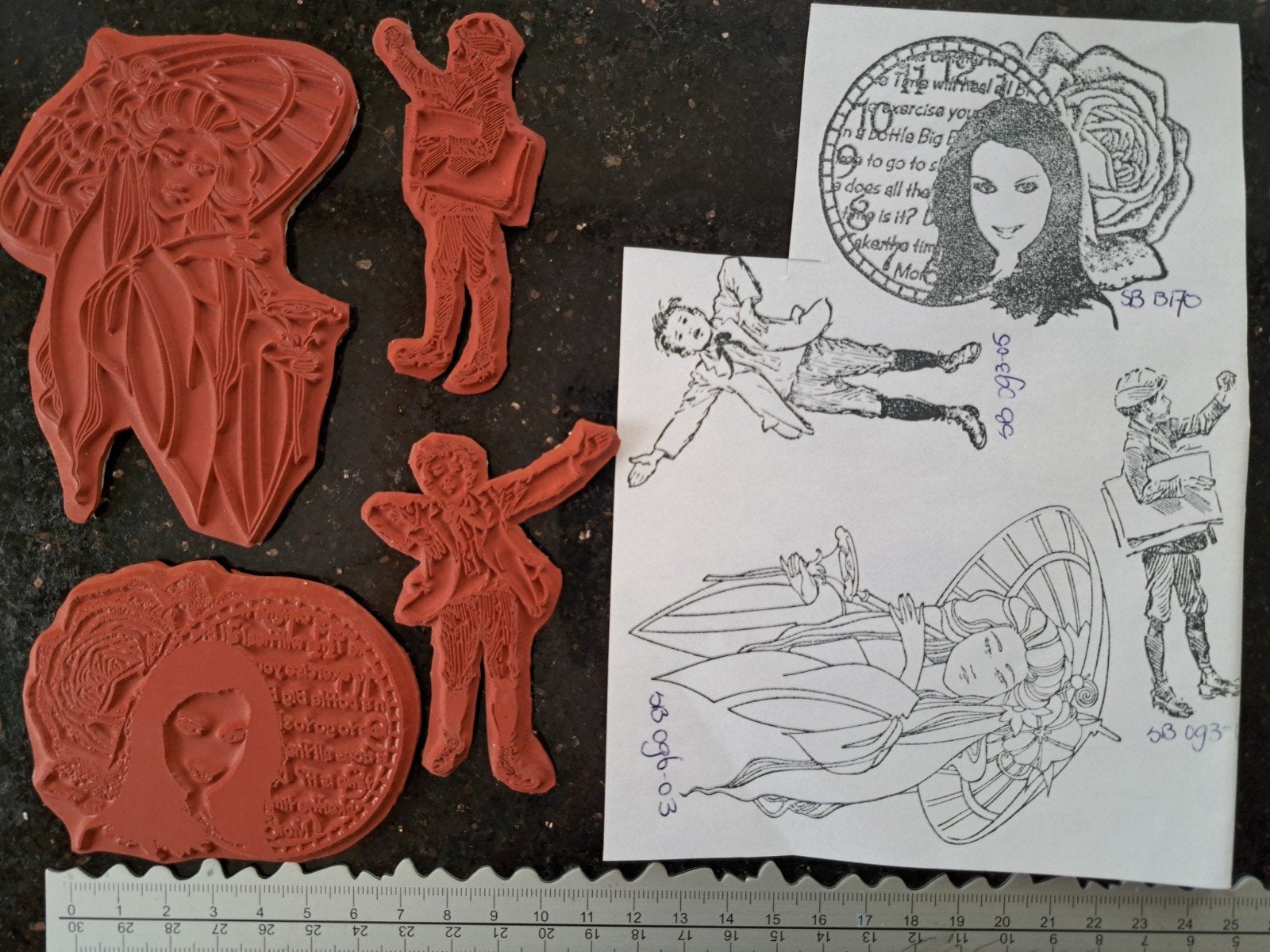 STAMPINBACK RUBBER STEMPELS MENSEN KAARTEN MAKEN JOURNALING, Ophalen of Verzenden, Zo goed als nieuw, EZ-mounted stempel