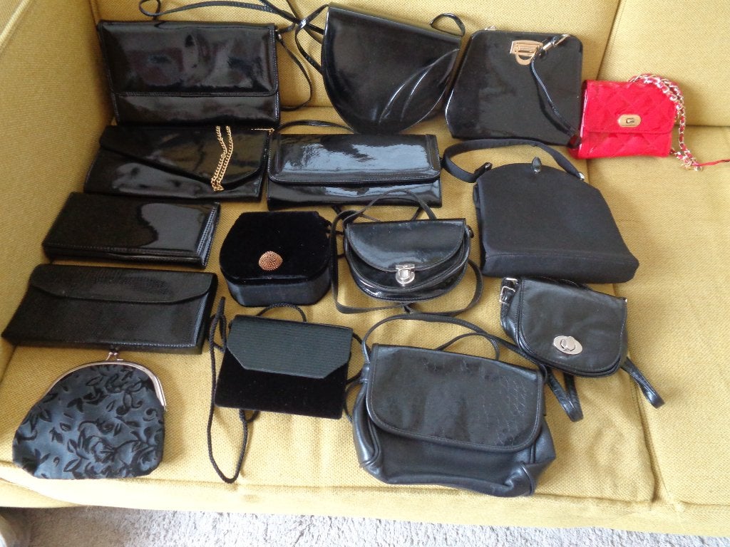 Avondtasjes:schoudertas/clutch:lak,fluweel,goudkleur,leer, Ophalen of Verzenden, Zo goed als nieuw, Zwart, Avondtasje