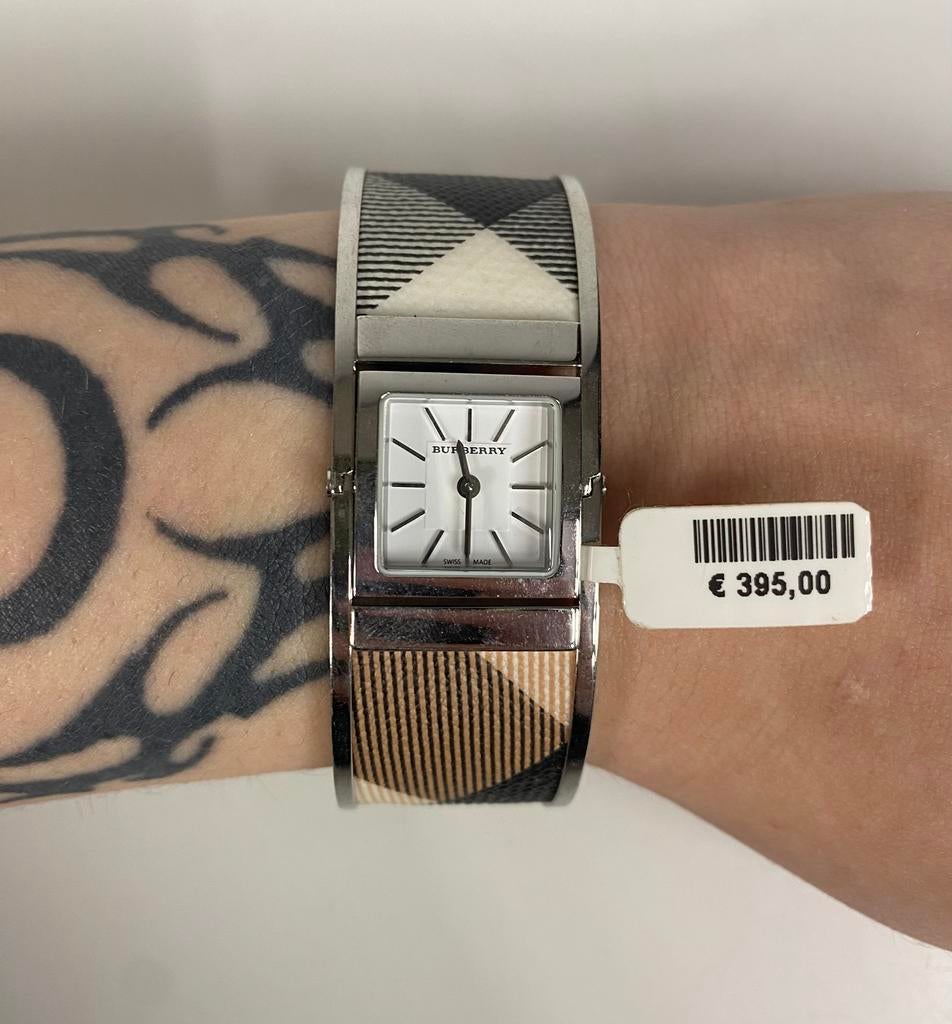 Burberry dameshorloge – staal – Nova Check band, Sieraden, Tassen en Uiterlijk, Horloges | Dames, Zo goed als nieuw, Polshorloge