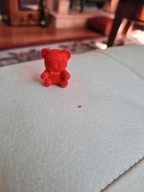 Rood Mini Beertje - Poppenhuis Miniatuur, Verzamelen, Ophalen of Verzenden, Zo goed als nieuw