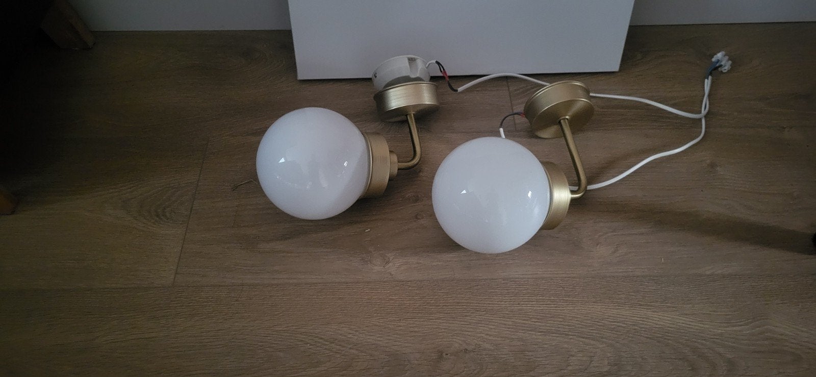 Frihult wand- badkamer lamp goud kleur, Ophalen, E14 (klein), Geschikt voor wandmontage, LED