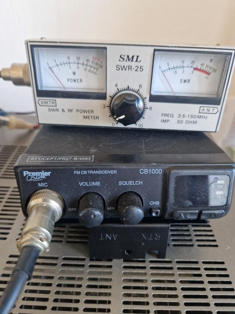 bakkie en lineair swr meter en antenne, Ophalen, Gebruikt, Zender en Ontvanger