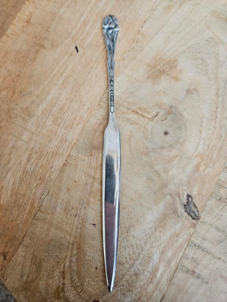 Antiek verzilverd briefopener "Narcis", Antiek en Kunst, Ophalen