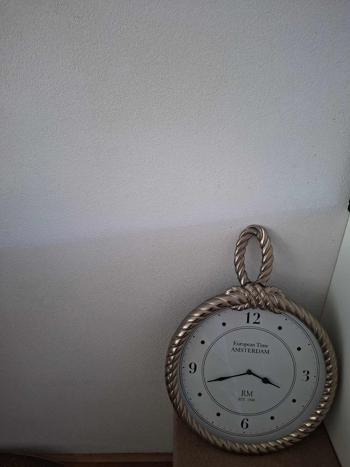 Riviera Maison Wandklok - European Time Amsterdam, Wandklok, Landelijk, Analoog, Werkt op batterijen