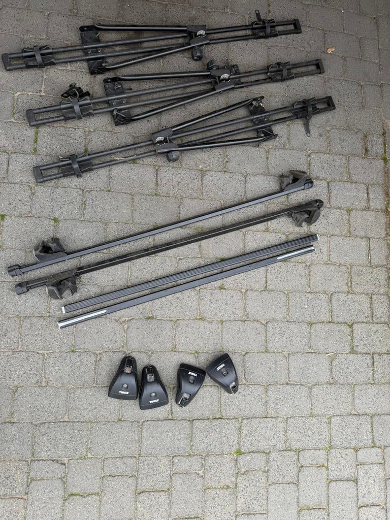 Thule dakdragers, klemmen en fietsendragers, Auto diversen, Dakdragers, Ophalen, Gebruikt
