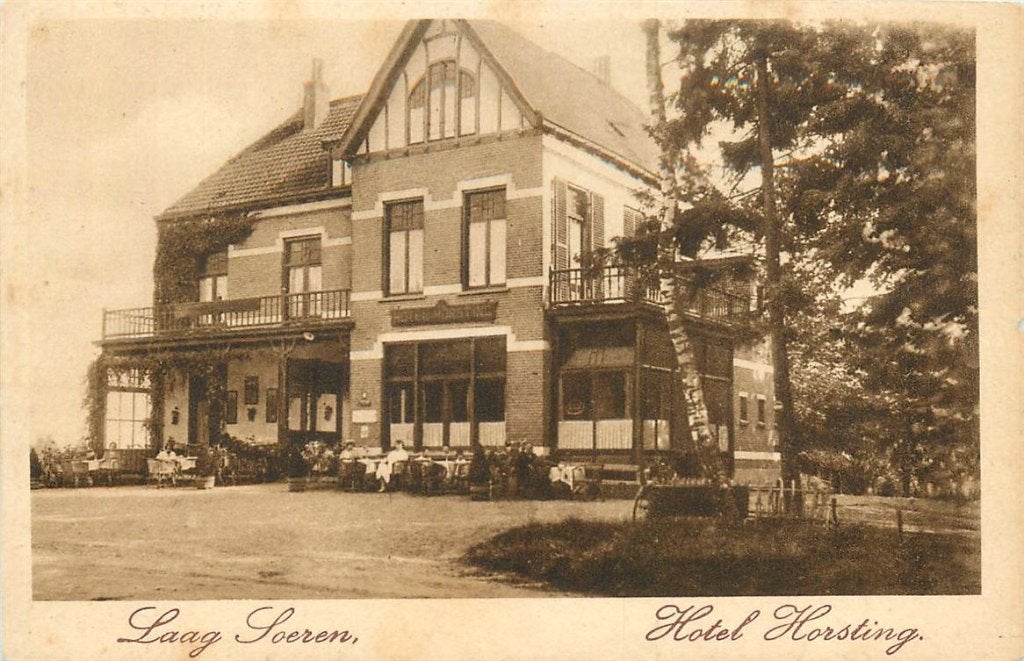 701-163-043 Laag Soeren Hotel Horsting, Verzamelen, Ansichtkaarten | Nederland, Verzenden, Voor 1920, Gelderland