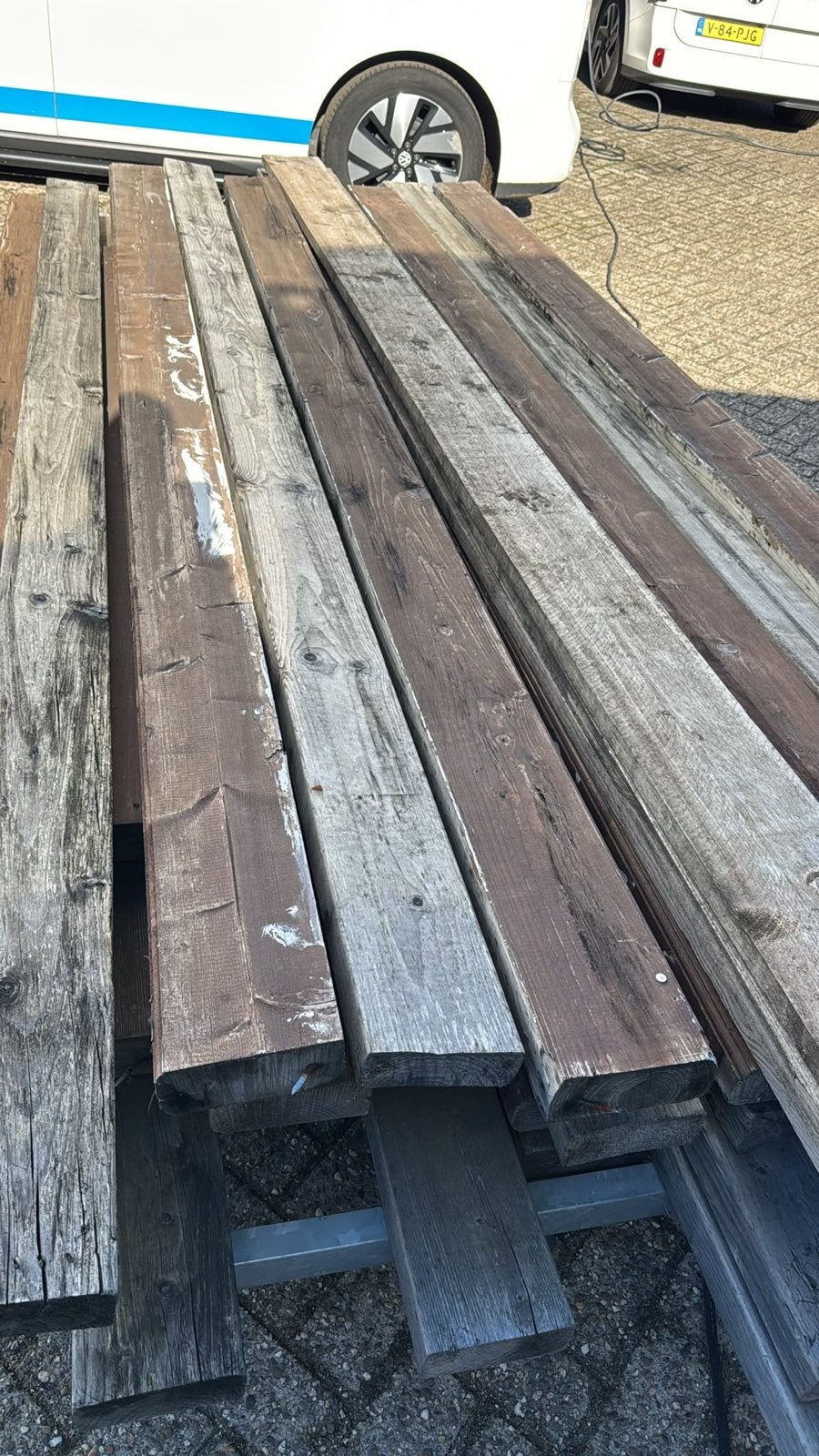 Diverse soorten hout, 3 meter lengte, Doe-het-zelf en Verbouw, Ophalen, Gebruikt, Overige typen, 300 cm of meer