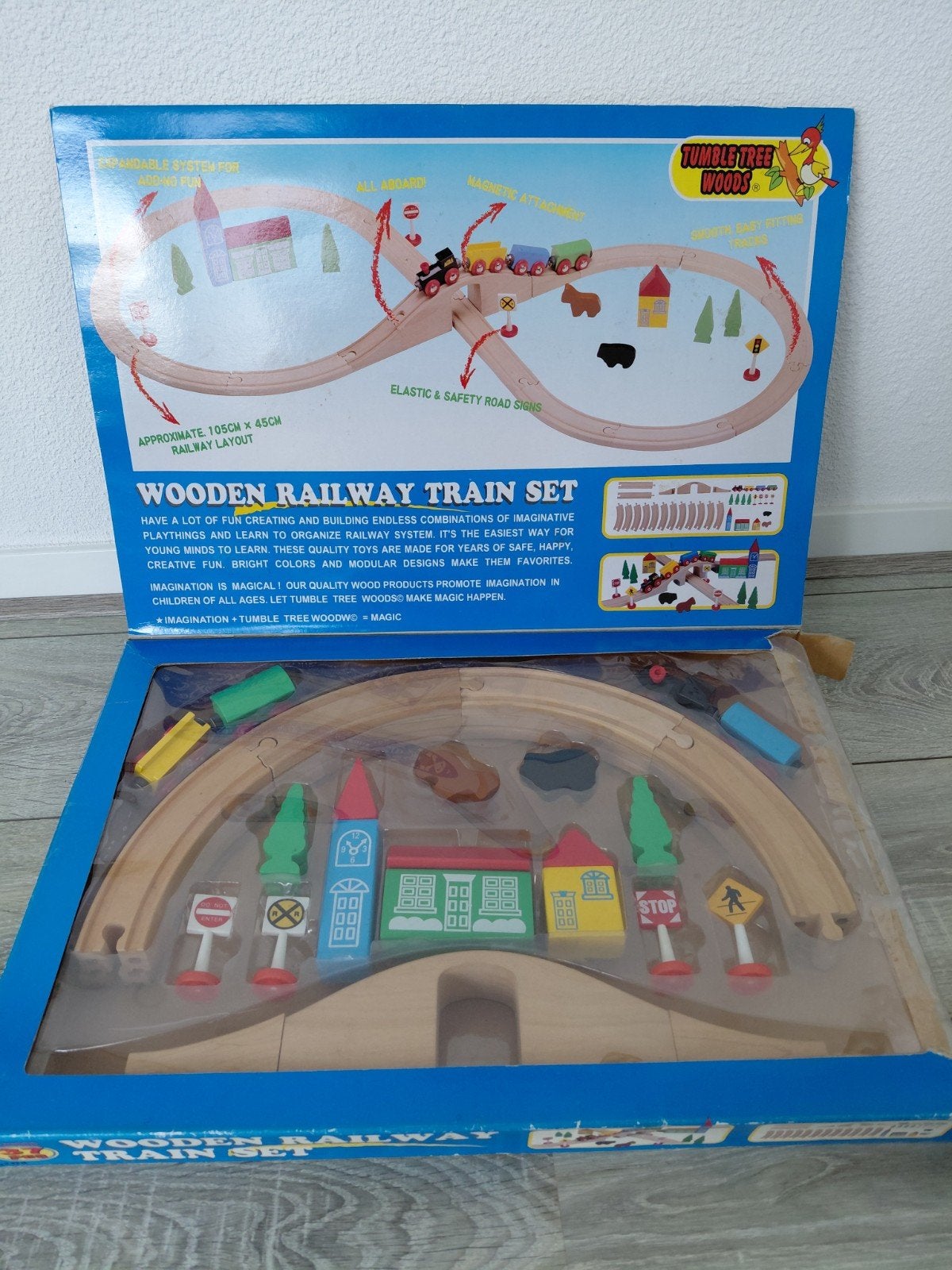 Houten treinspoorset, Ophalen, Zo goed als nieuw
