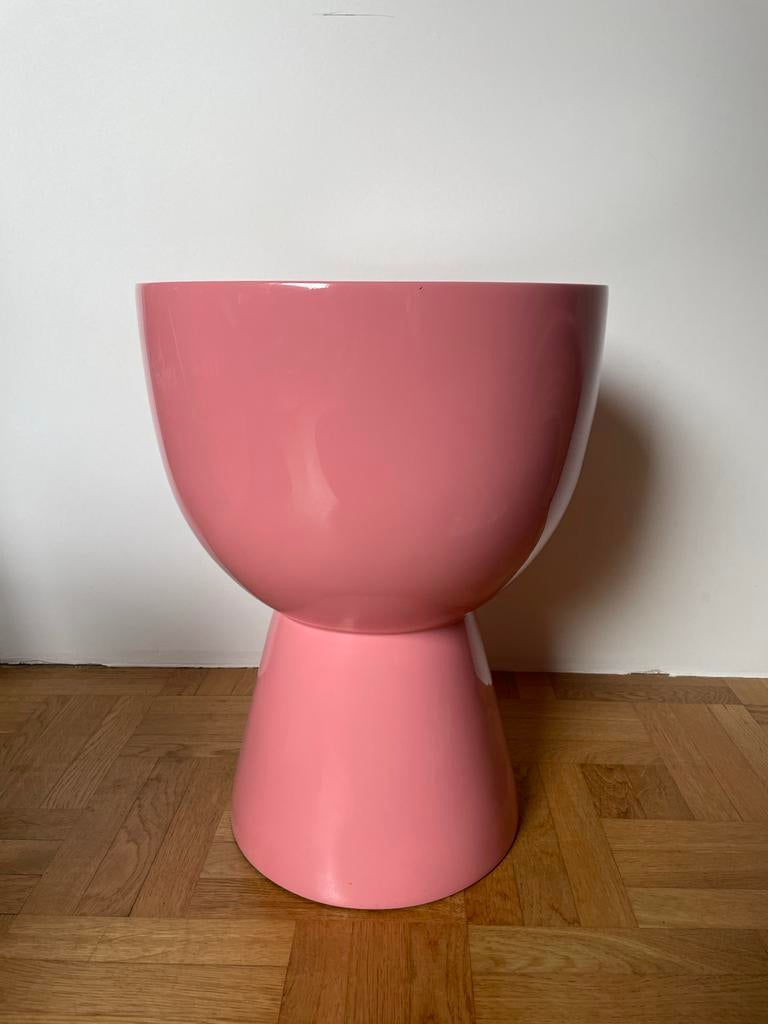 Polspotten Tip Tap bijzettafel - Roze, Huis en Inrichting, Tafels | Bijzettafels, Minder dan 55 cm, Gebruikt, Rond, Ophalen of Verzenden