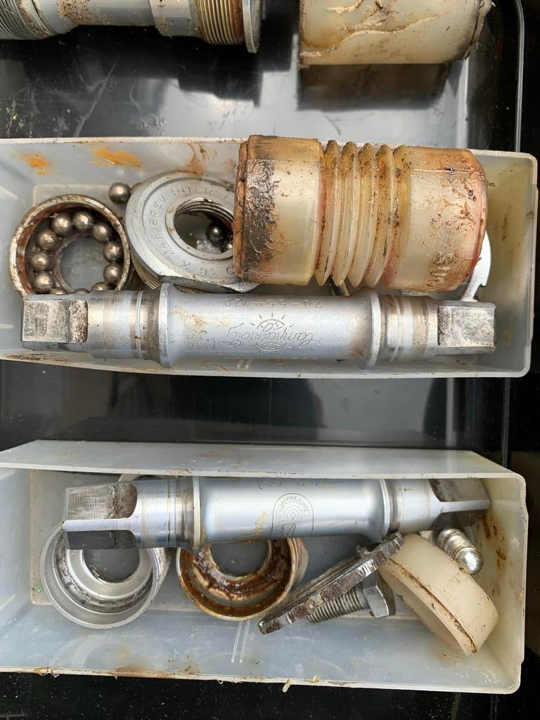 Campagnolo vintage balhoofd en naven onderdelen, Fietsen en Brommers, Fietsonderdelen, Ophalen, Gebruikt, Overige typen, Aluminium