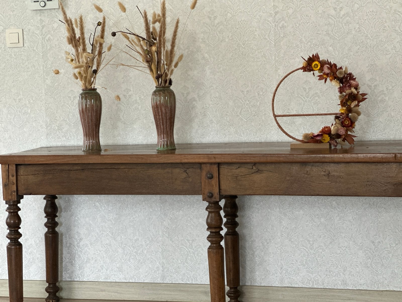 Antieke houten sidetable / console tafel, Ophalen