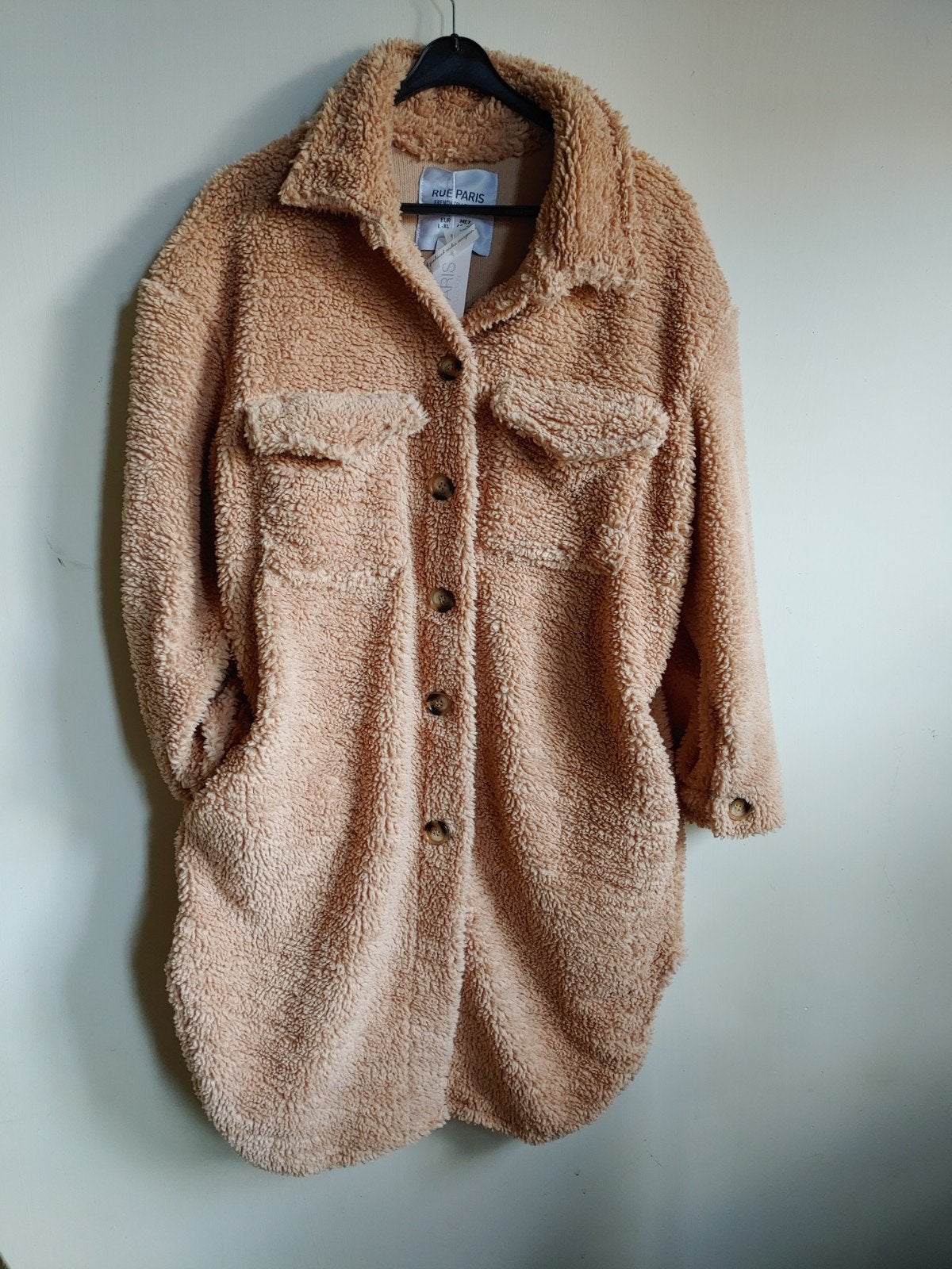 Nieuw!!! Rue Paris teddy vest/Jas maat 40, Kleding | Dames, Rue paris, Beige, Maat 42/44 (L), Nieuw
