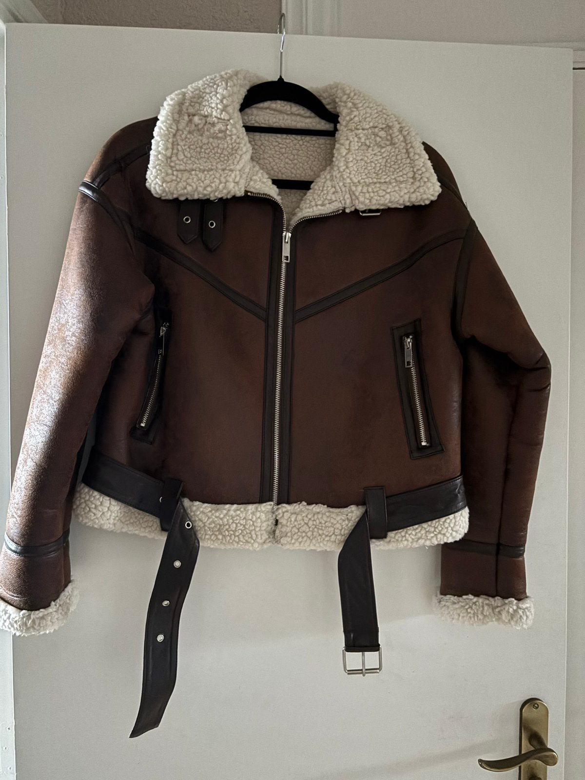 Lammy jas maat s, Ophalen of Verzenden, Zo goed als nieuw, Maat 38/40 (M), Bruin