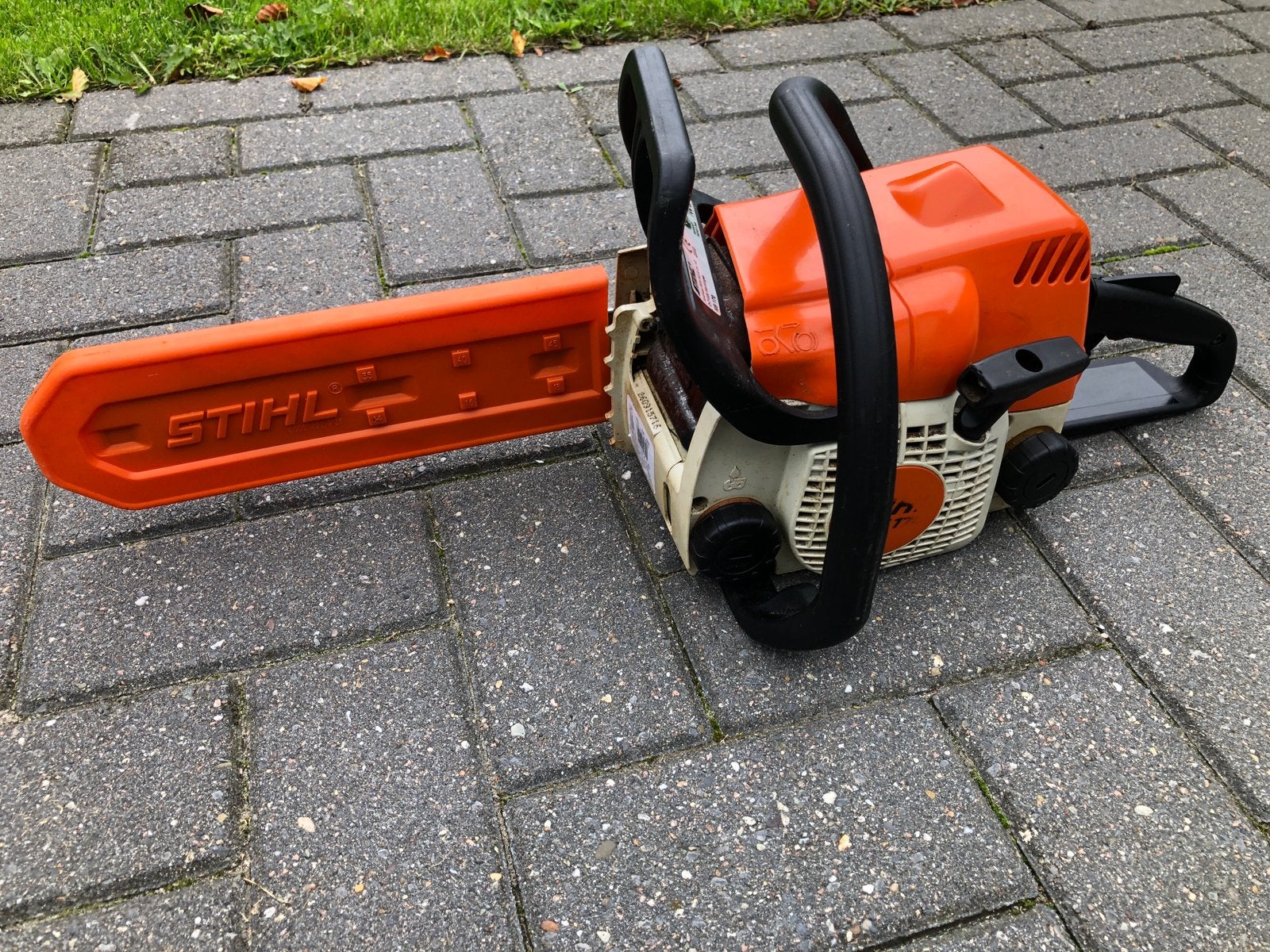 Kettingzaag benzine stihl ms 170 NETTE STAAT., Tuin en Terras, Ophalen of Verzenden, Gebruikt, Boomzaag