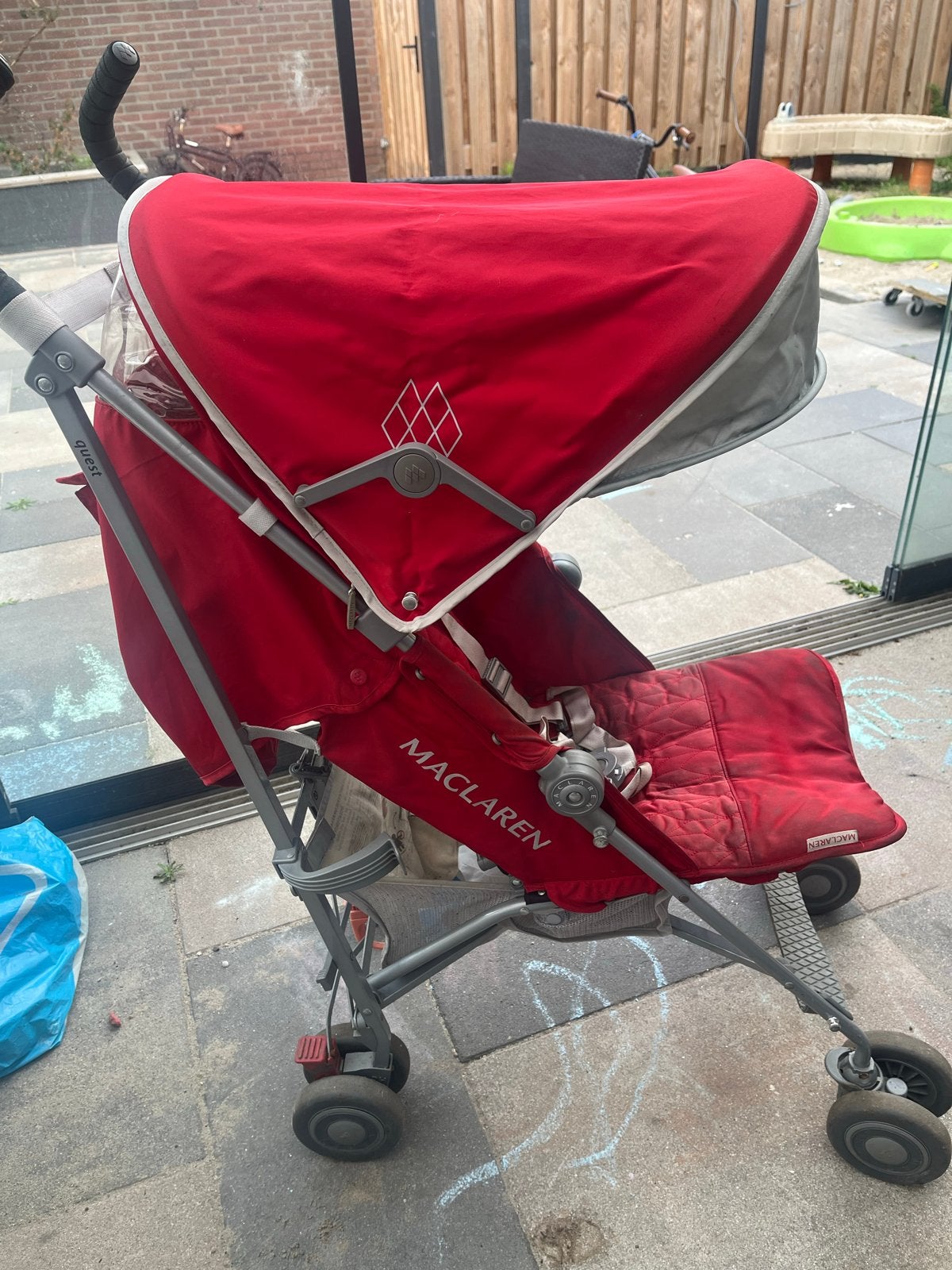 Maclaren Buggy - Rood - Gebruikt, Ophalen of Verzenden, Gebruikt, Maclaren, Verstelbare rugleuning