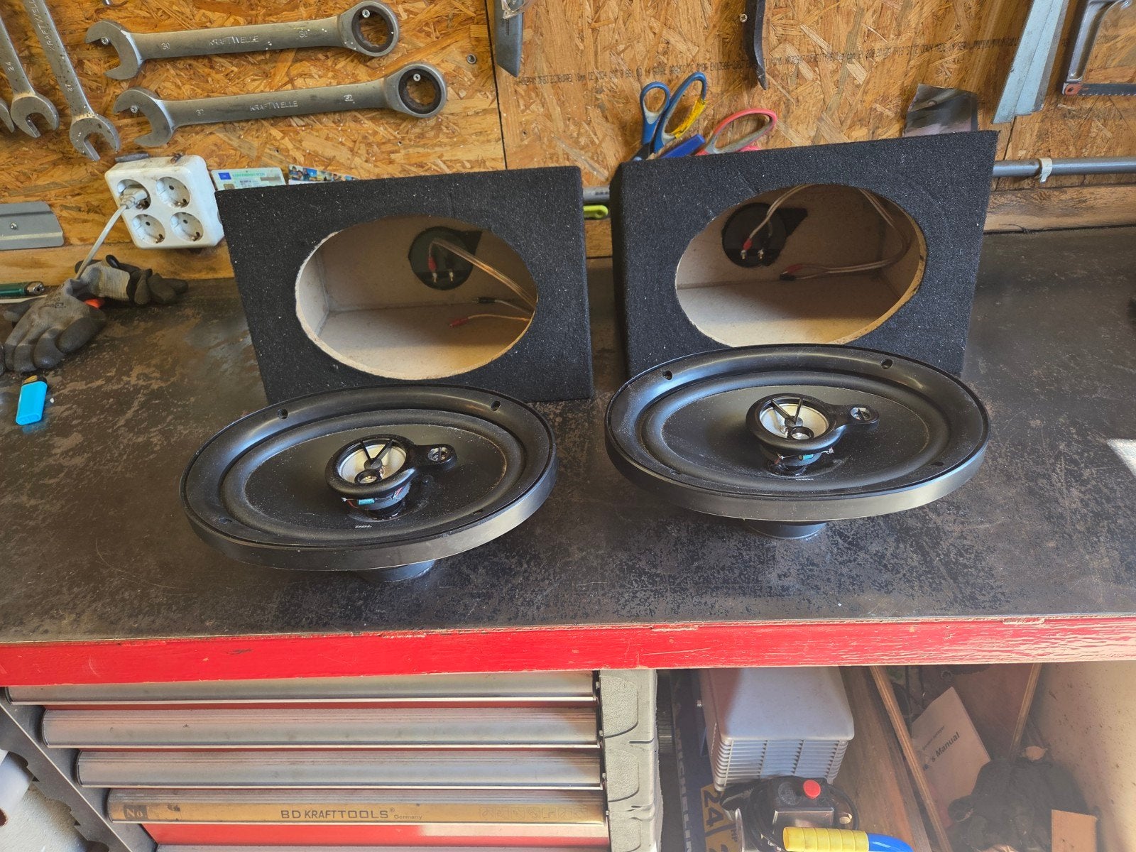 jbl auto speakers met kist, Ophalen of Verzenden, Gebruikt
