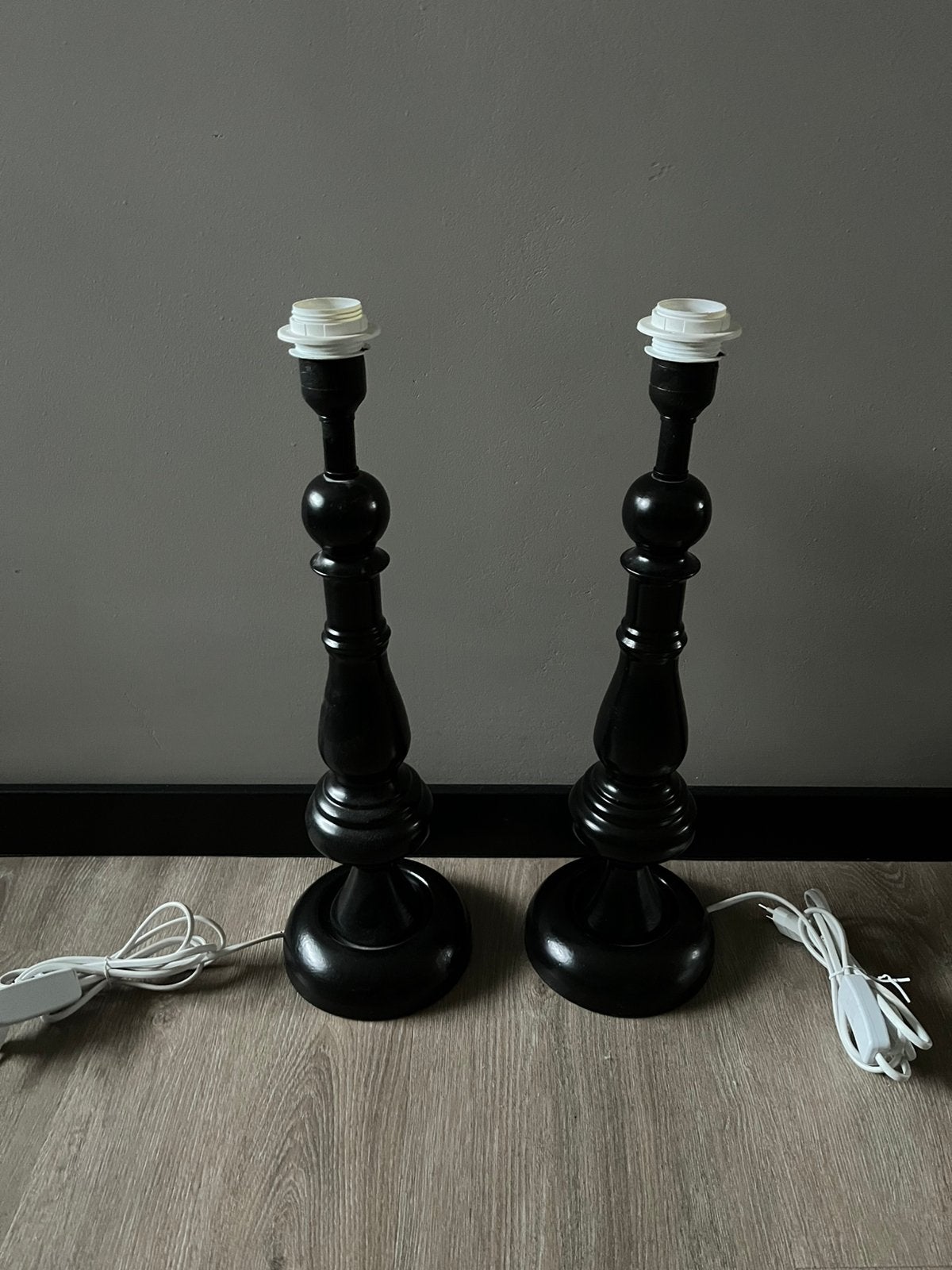 Zwarte lampenvoeten, 2stuks, Ophalen of Verzenden