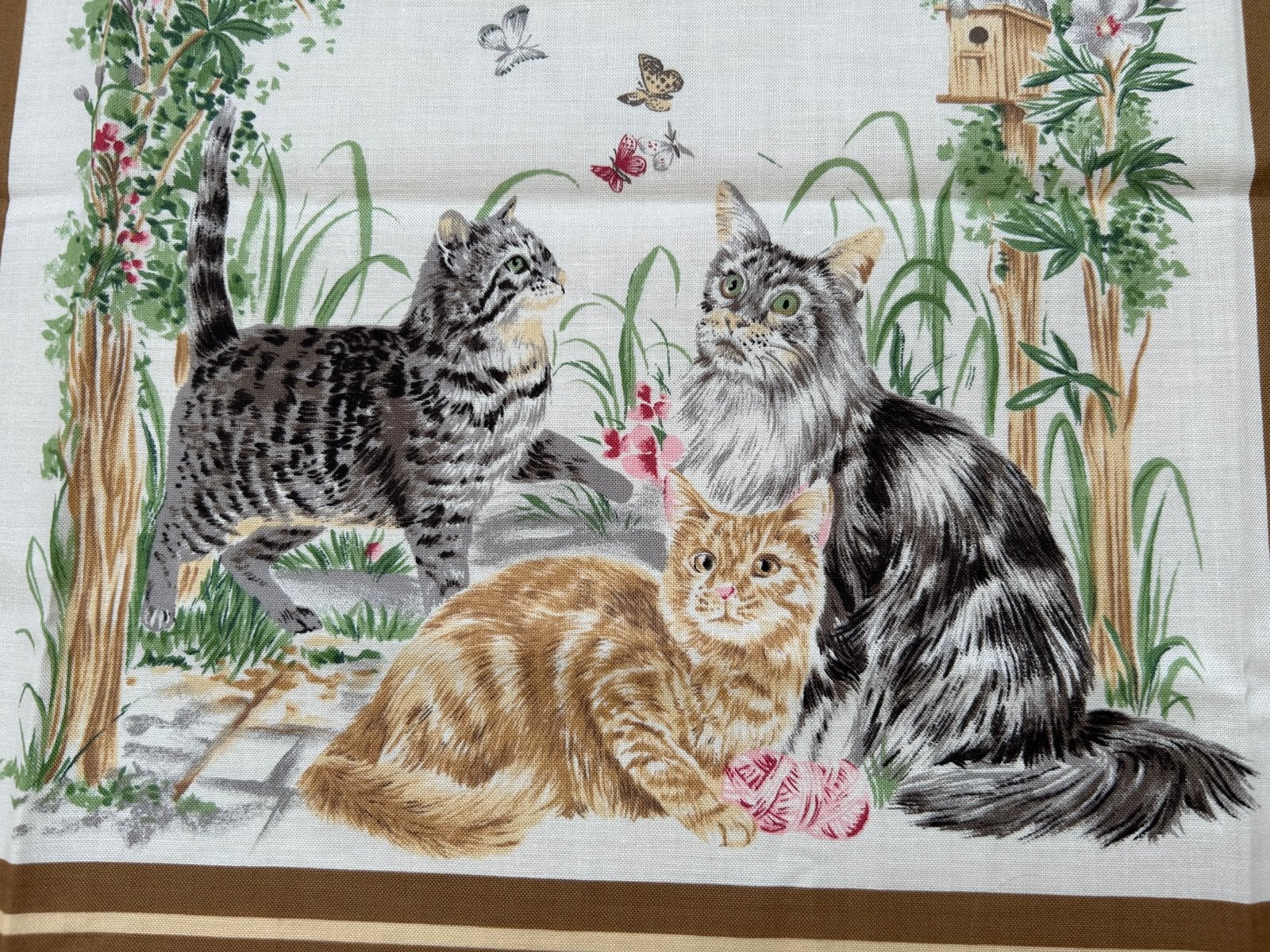 Quilt katoen katten paneel voor kussen, Meerkleurig, Nieuw, Ophalen of Verzenden, 30 tot 120 cm