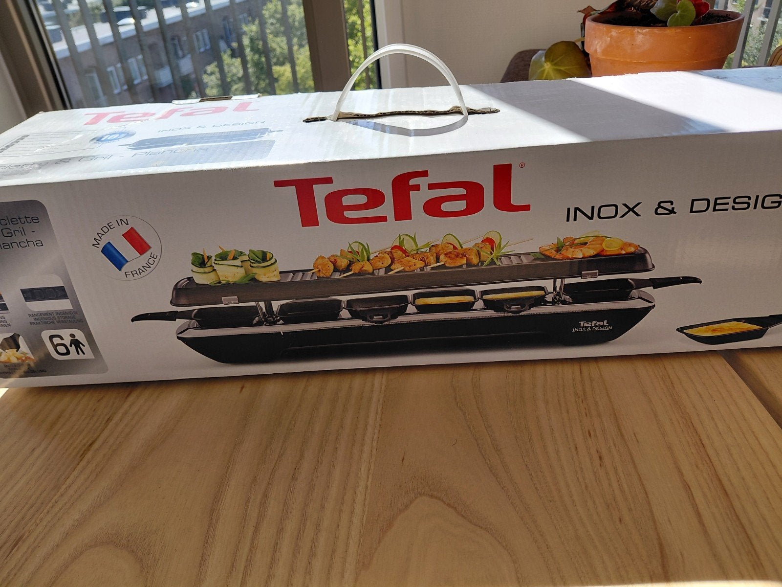 Tefal Gourmetapparaat Simply Line Inox&Design RE5228, Ophalen, Zo goed als nieuw, 4 t/m 7 personen