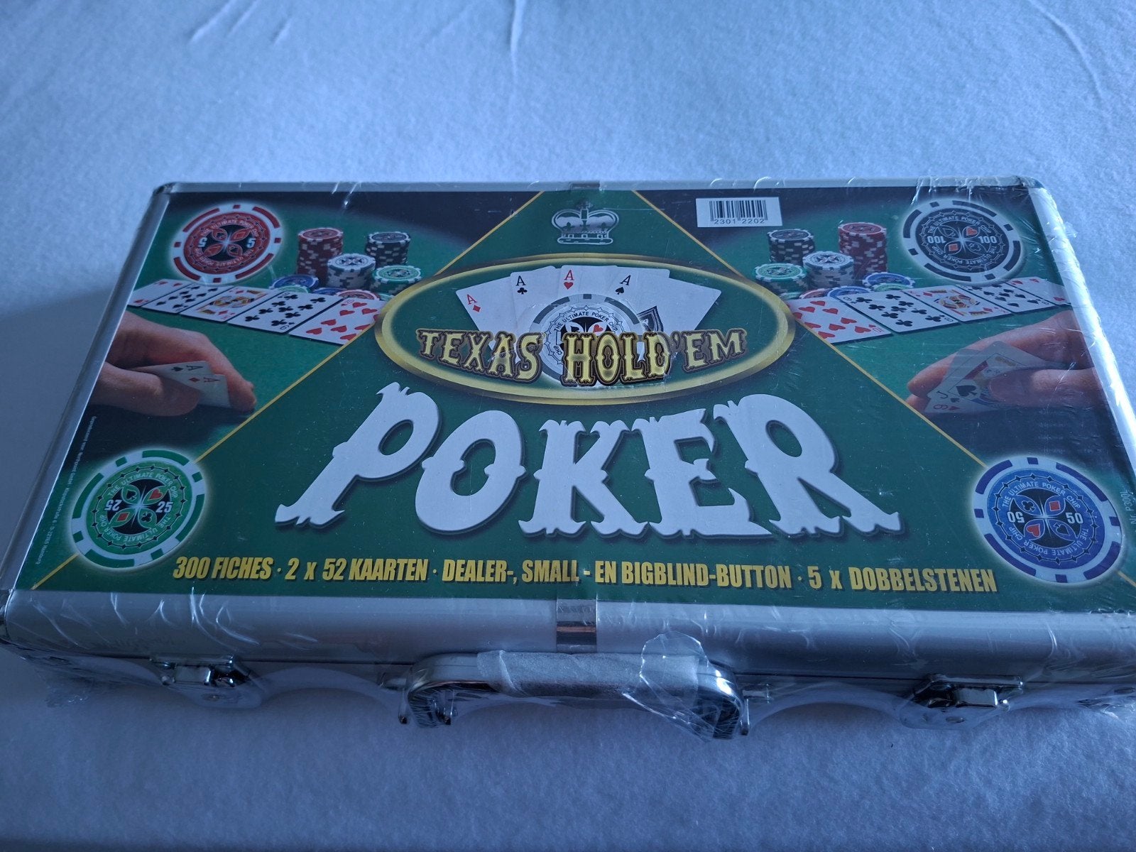 Texas Hold'em Poker Set in Aluminium Koffer - Compleet, Drie of vier spelers, Ophalen of Verzenden, Nieuw
