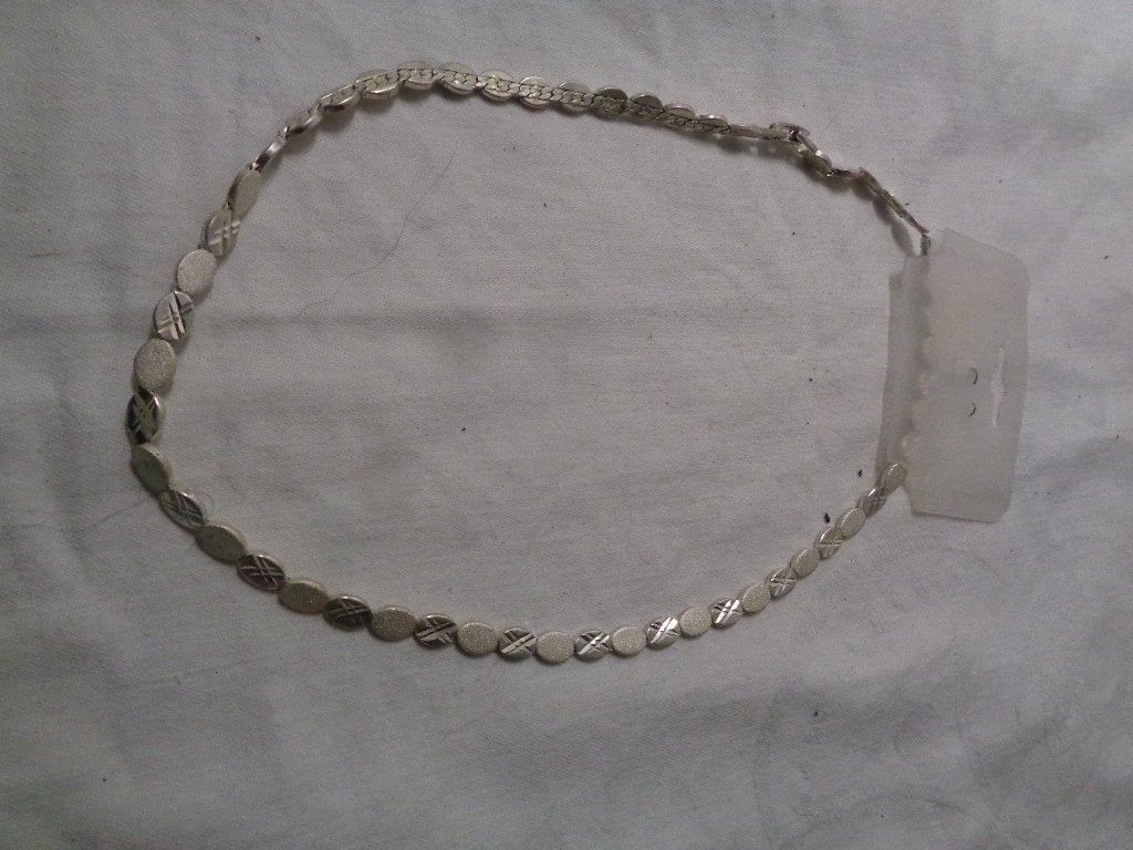 zilverkleurige ketting nr k 5332, Ophalen of Verzenden, Nieuw, Zilver, Overige materialen