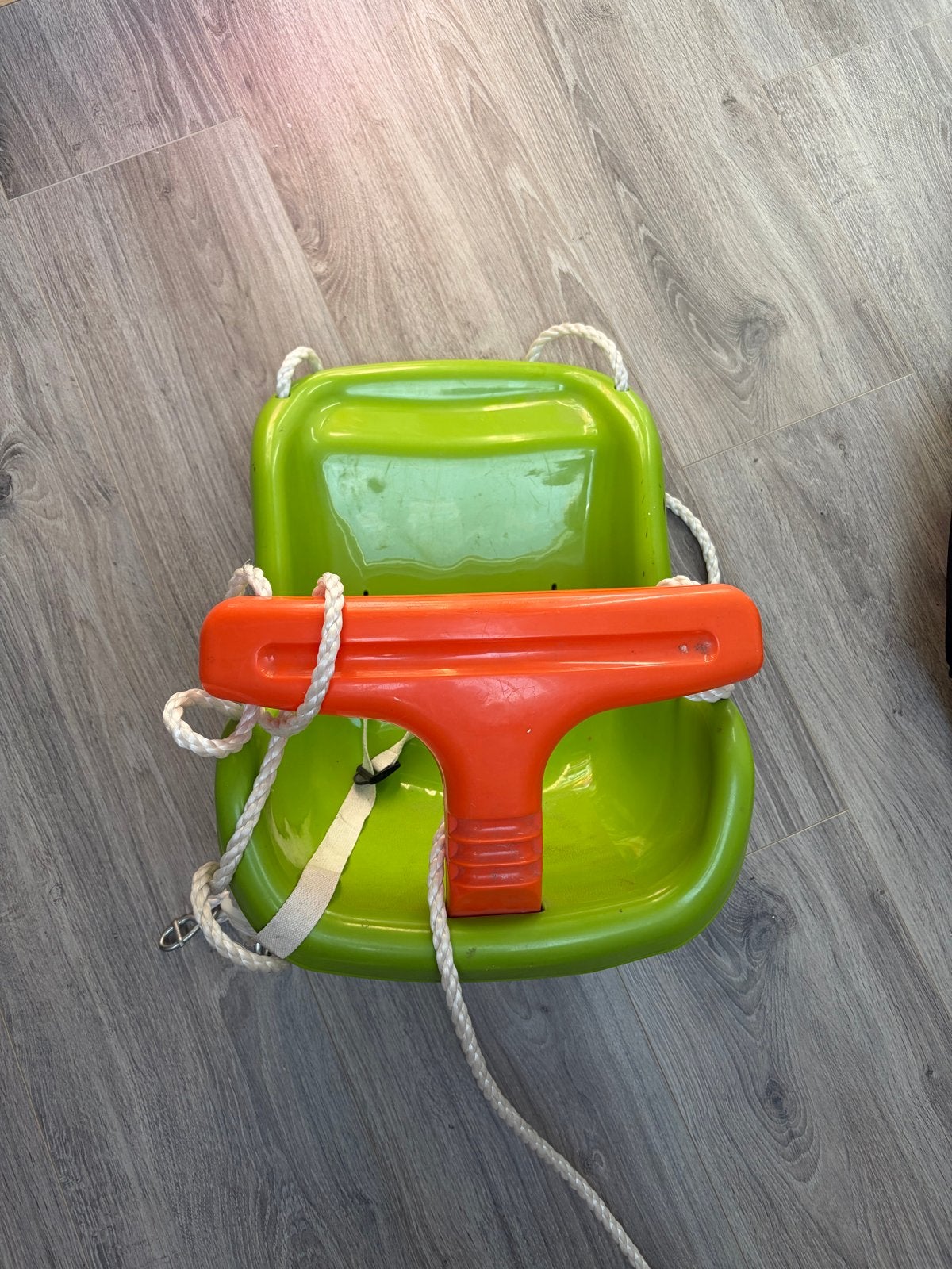 Kinder schommelzitje - Groen en Oranje, Ophalen of Verzenden, Gebruikt, Schommel