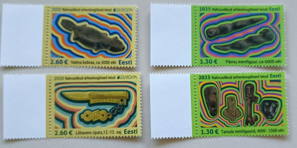 Estland 2025 cept PF set 4 Nat Archaeological Discoveries, Postzegels en Munten, Postzegels | Europa | Overig, Ophalen of Verzenden