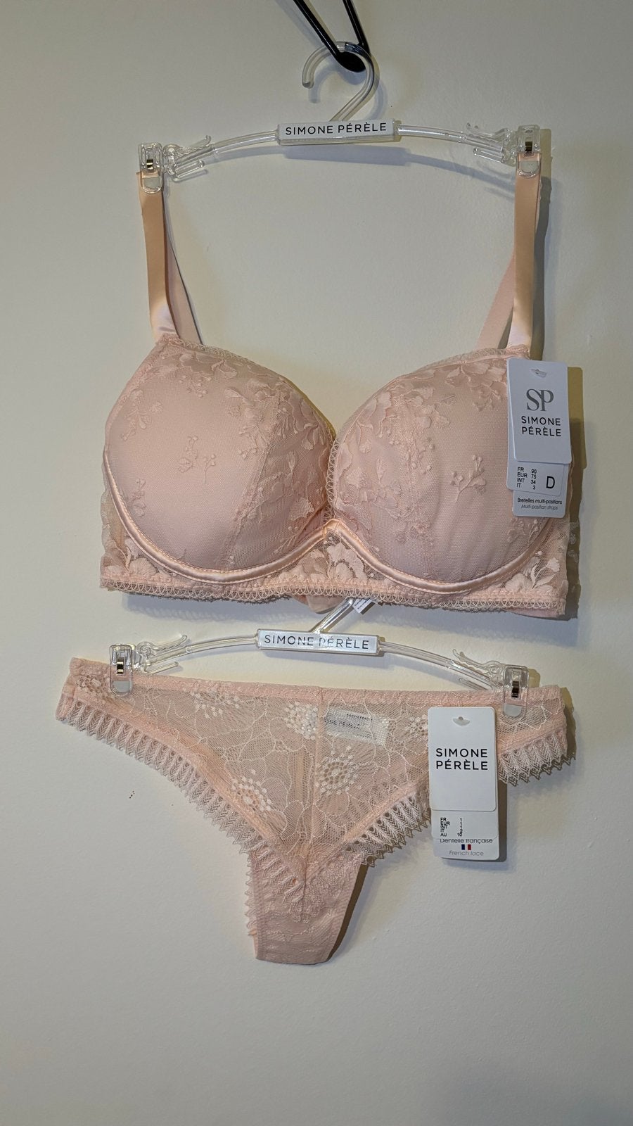 Simone Perele Lingerie Set - BH 75D & Slip XS-S of M-L, Verzenden, Roze, Setje