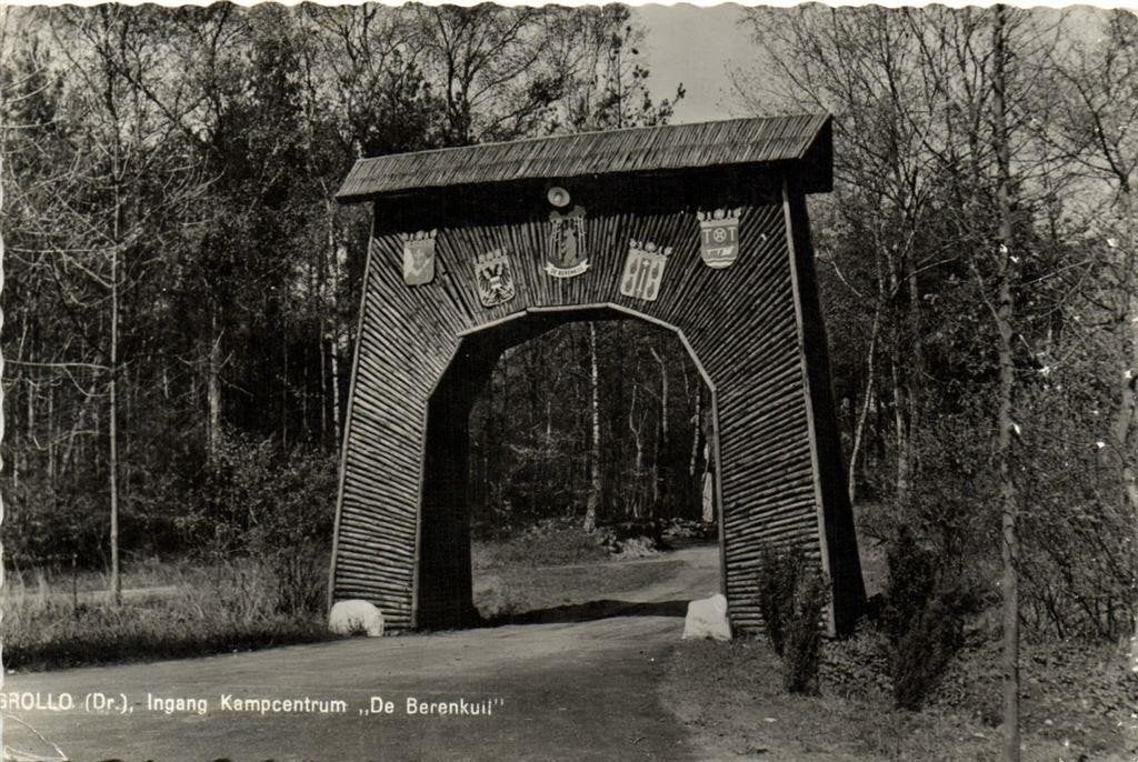 Grollo [Dr.], Ingang Kampcentrum De Berenkuil - 1964 gelopen, Ophalen of Verzenden, 1960 tot 1980, Gelopen, Drenthe