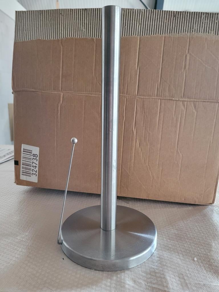 RVS Keukenrolhouder - 31cm hoog, Zilver, Ophalen of Verzenden, Metaal, Overige typen