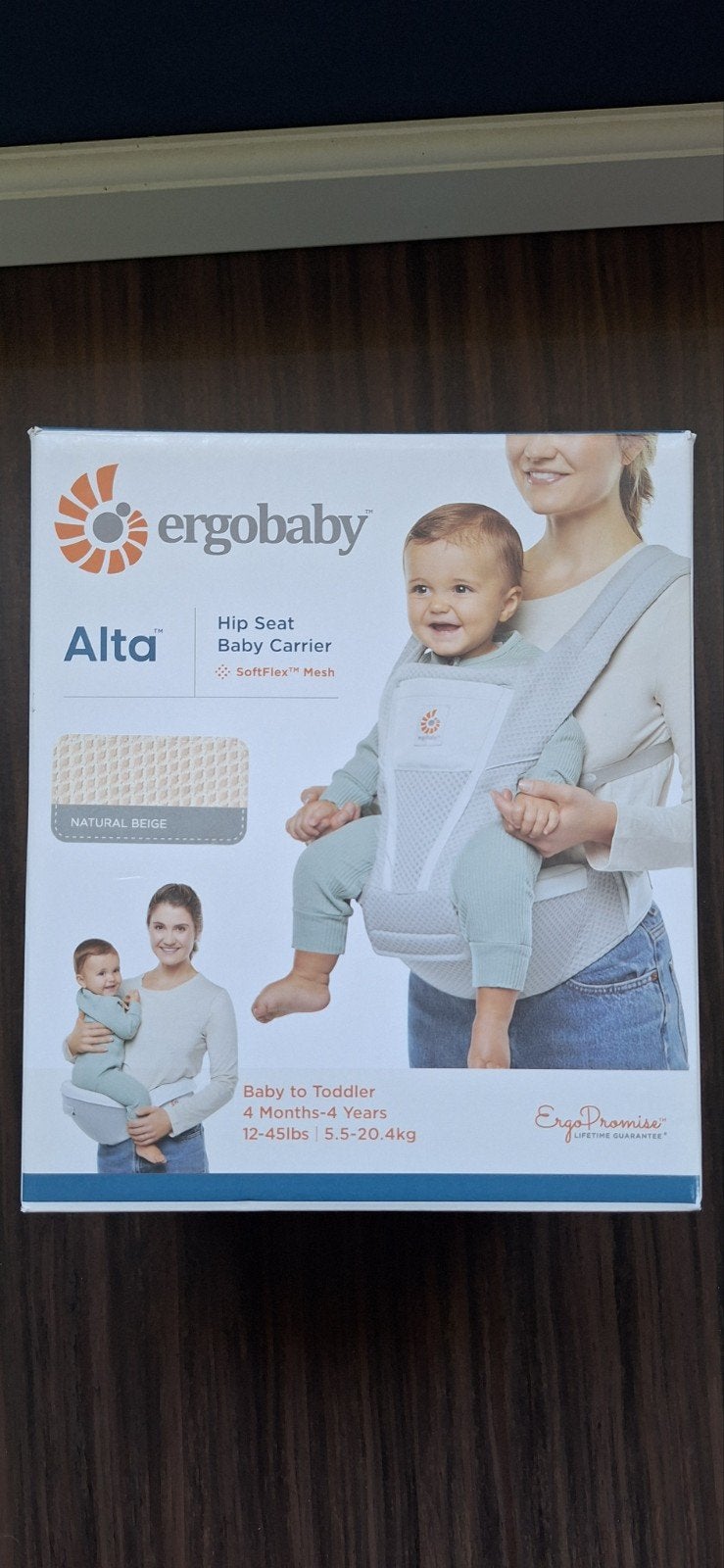 Ergobaby Alta Hip Seat Baby Carrier - Natural Beige, Overige merken, Buik of Rug, Nieuw, Ophalen of Verzenden