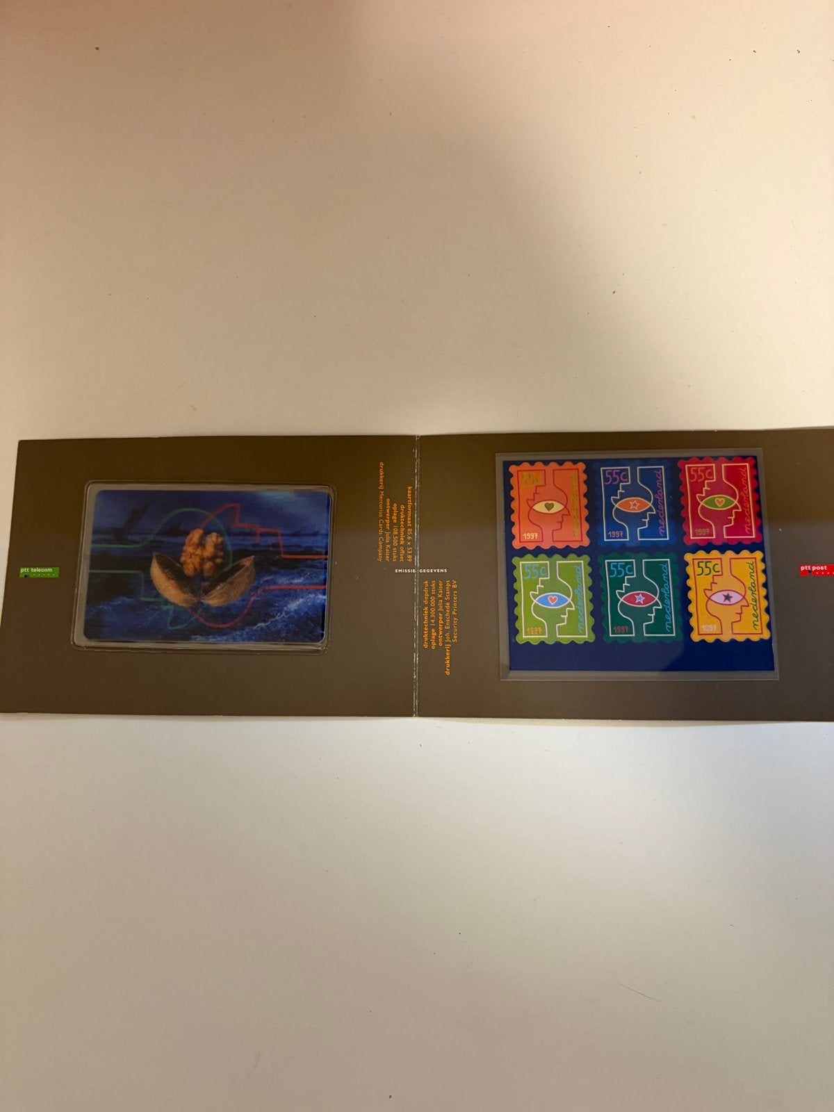 PTT Telecom Kerstuitgave 1997: Telefoonkaart & Decemberzegel, Ophalen of Verzenden, Na 1940, Postfris