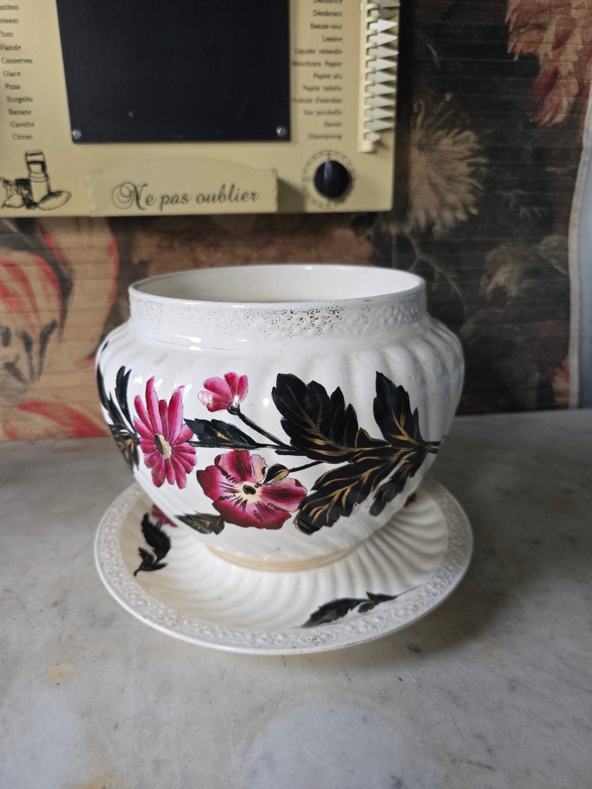 Cachepot bloempot decor 122 petrus regout, Ophalen of Verzenden
