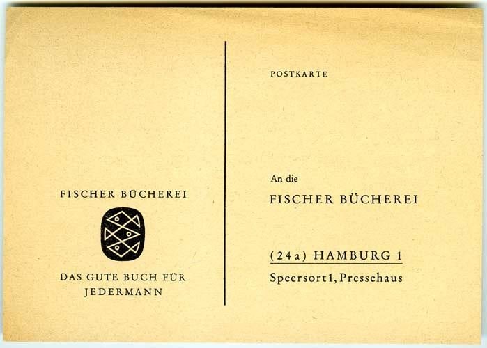 Postcard Fisher Bucherei, Ophalen of Verzenden, Zo goed als nieuw, Folder