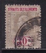 1431 – Straits Settlements michel 86 gestempeld , koning Edw, Verzenden, Gestempeld, Oost-Azië