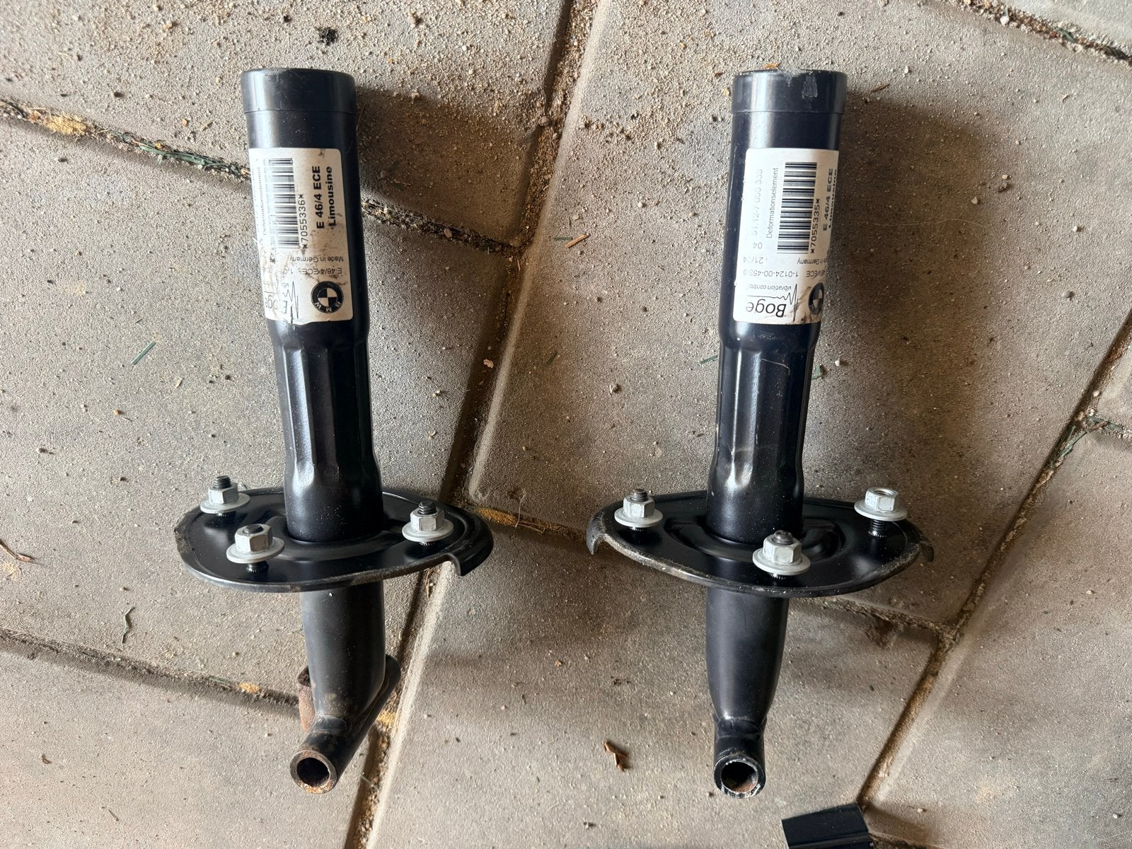 Set bumpersteunen BMW E46 Cabrio - Origineel, Auto-onderdelen, Ophalen of Verzenden, Gebruikt, BMW