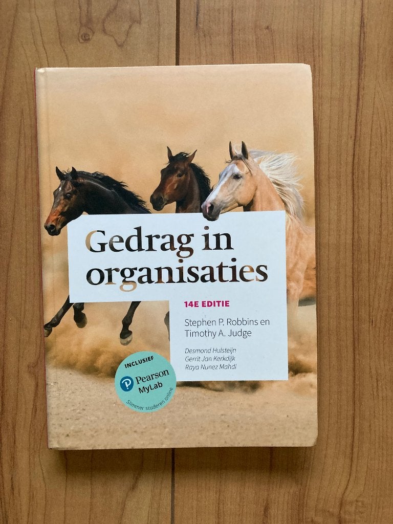 Gedrag in Organisaties - 14e editie, Ophalen of Verzenden, Gamma, Zo goed als nieuw, HBO