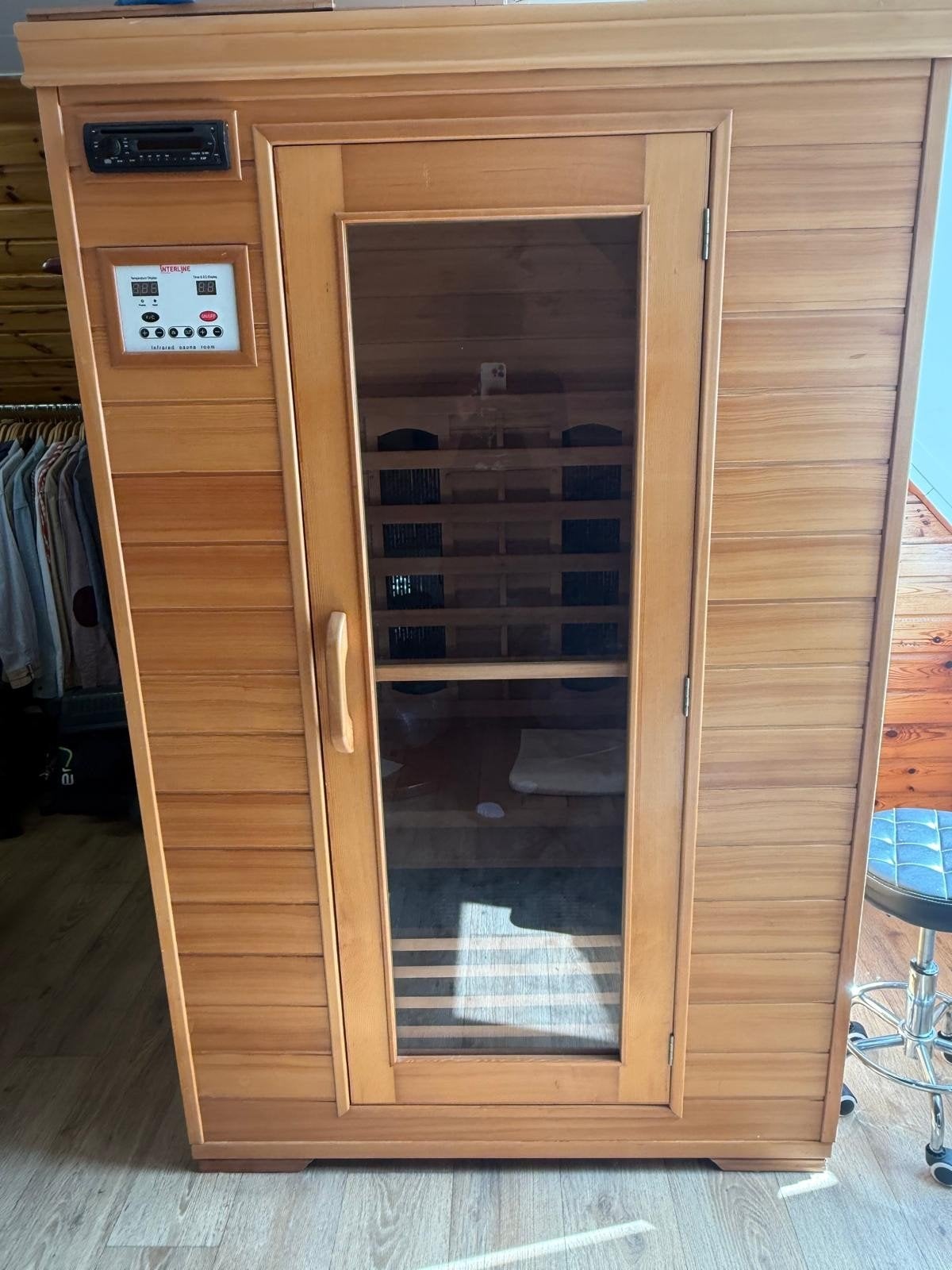Interline Infrarood Sauna - Zo goed als nieuw, Sport en Fitness, Sauna, Ophalen, Zo goed als nieuw, Infrarood, Complete sauna