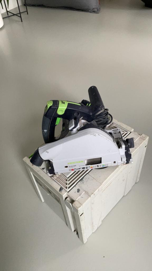 Festool TS 55 EBQ plus invalzaagmachine, Gebruikt, Invalzaag, Ophalen of Verzenden, 30 tot 70 mm